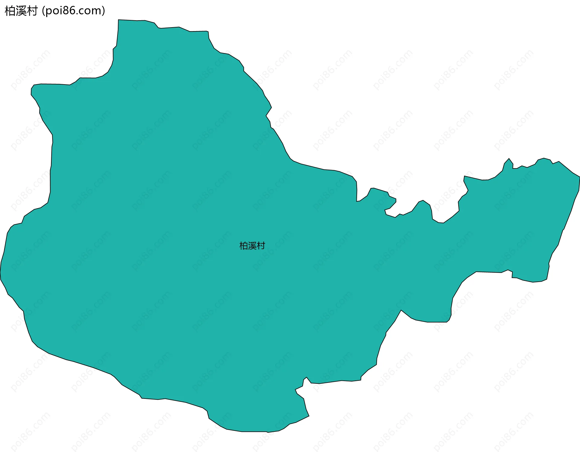 柏溪村边界地图