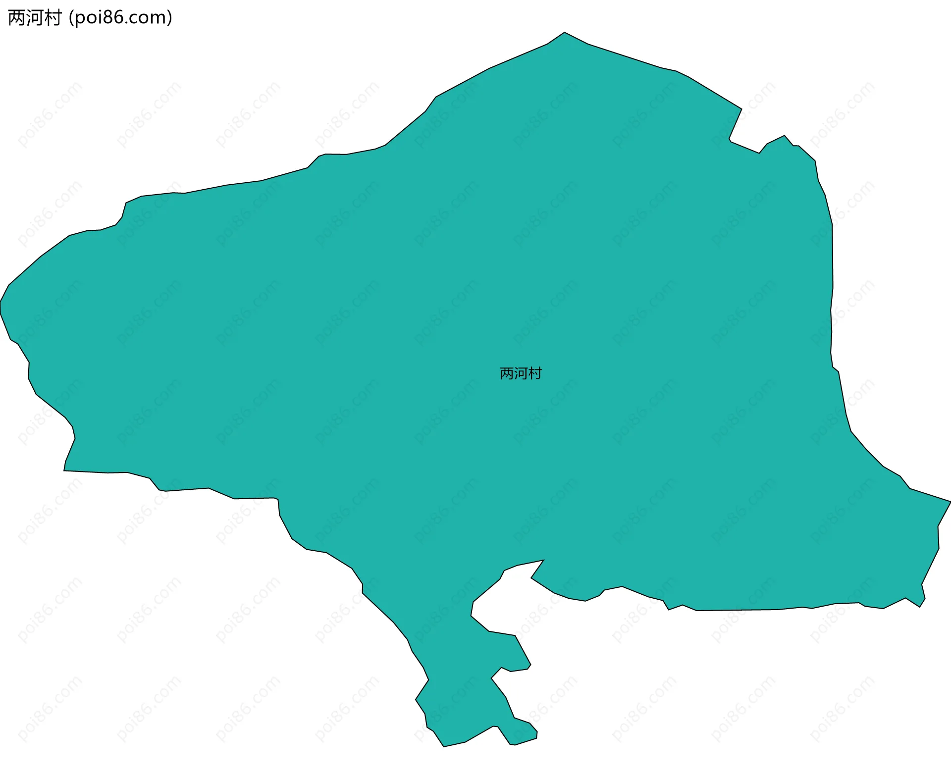 两河村边界地图