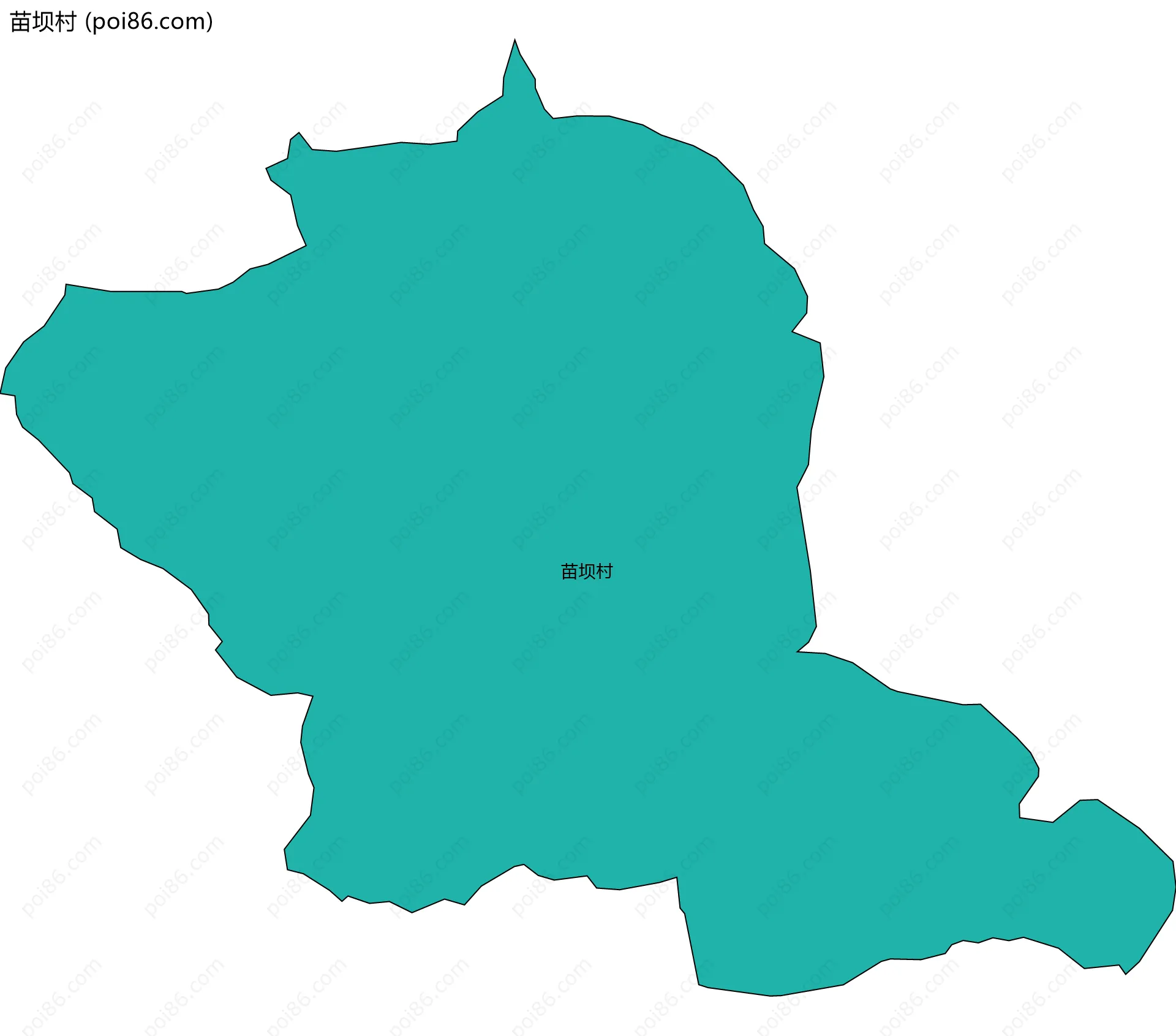 苗坝村边界地图