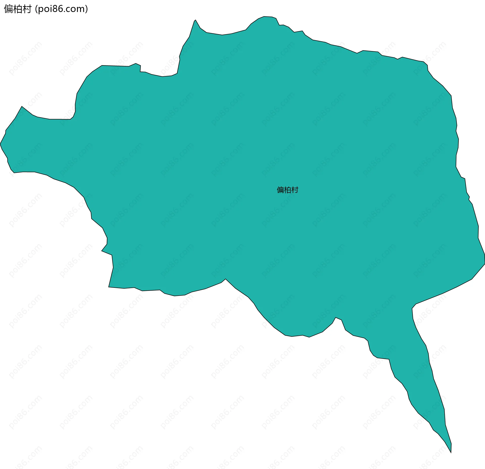 偏柏村边界地图