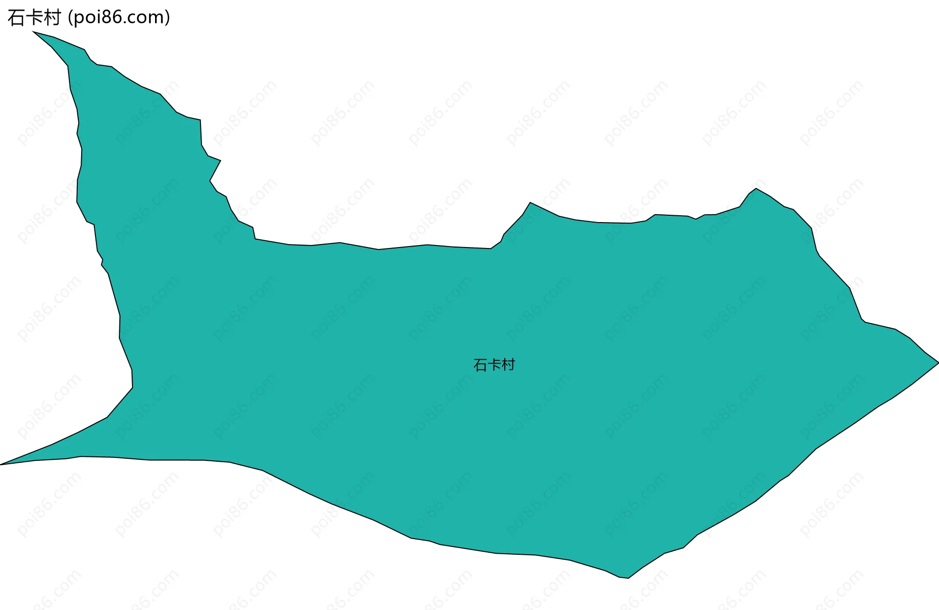 石卡村边界地图