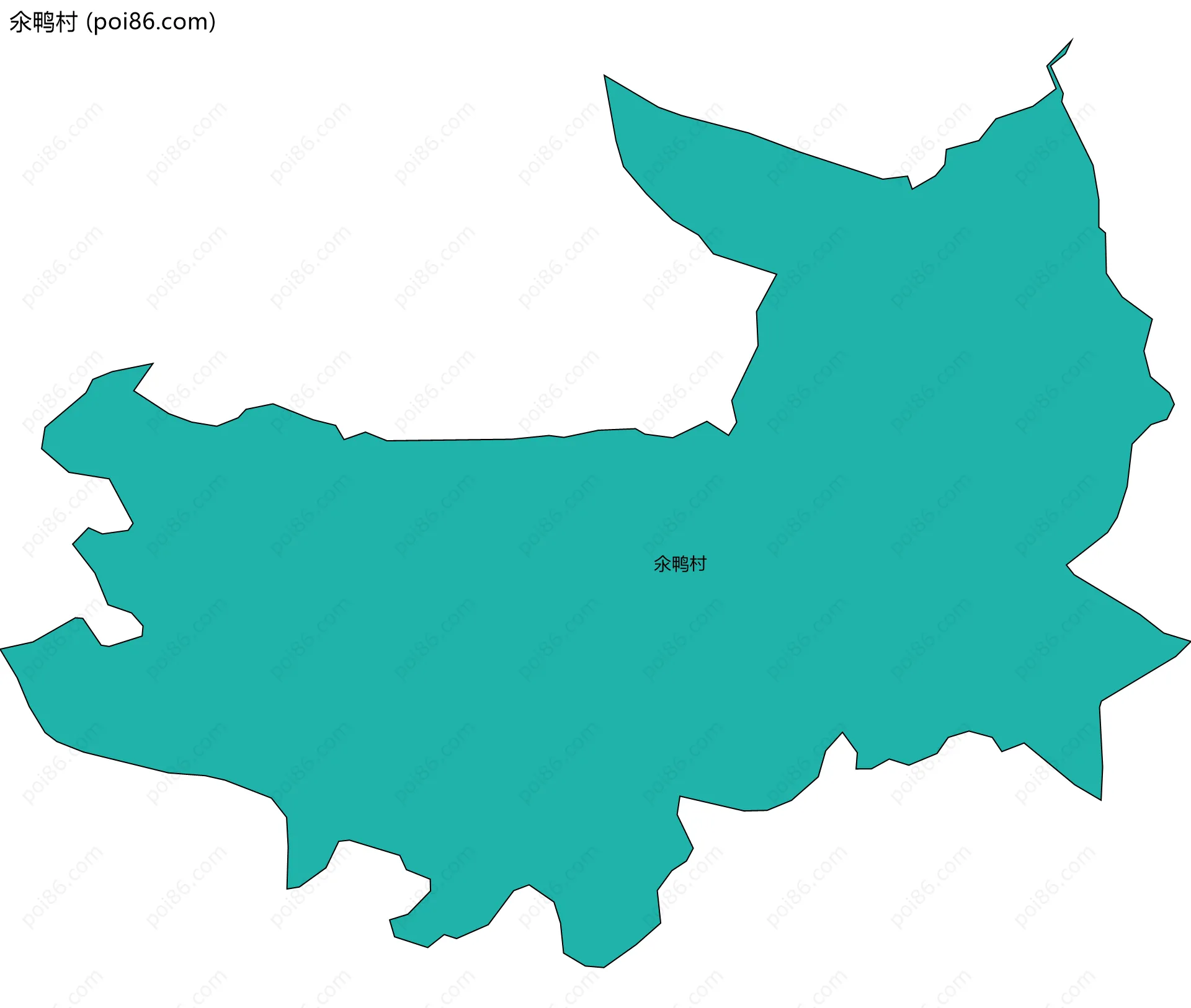 氽鸭村边界地图