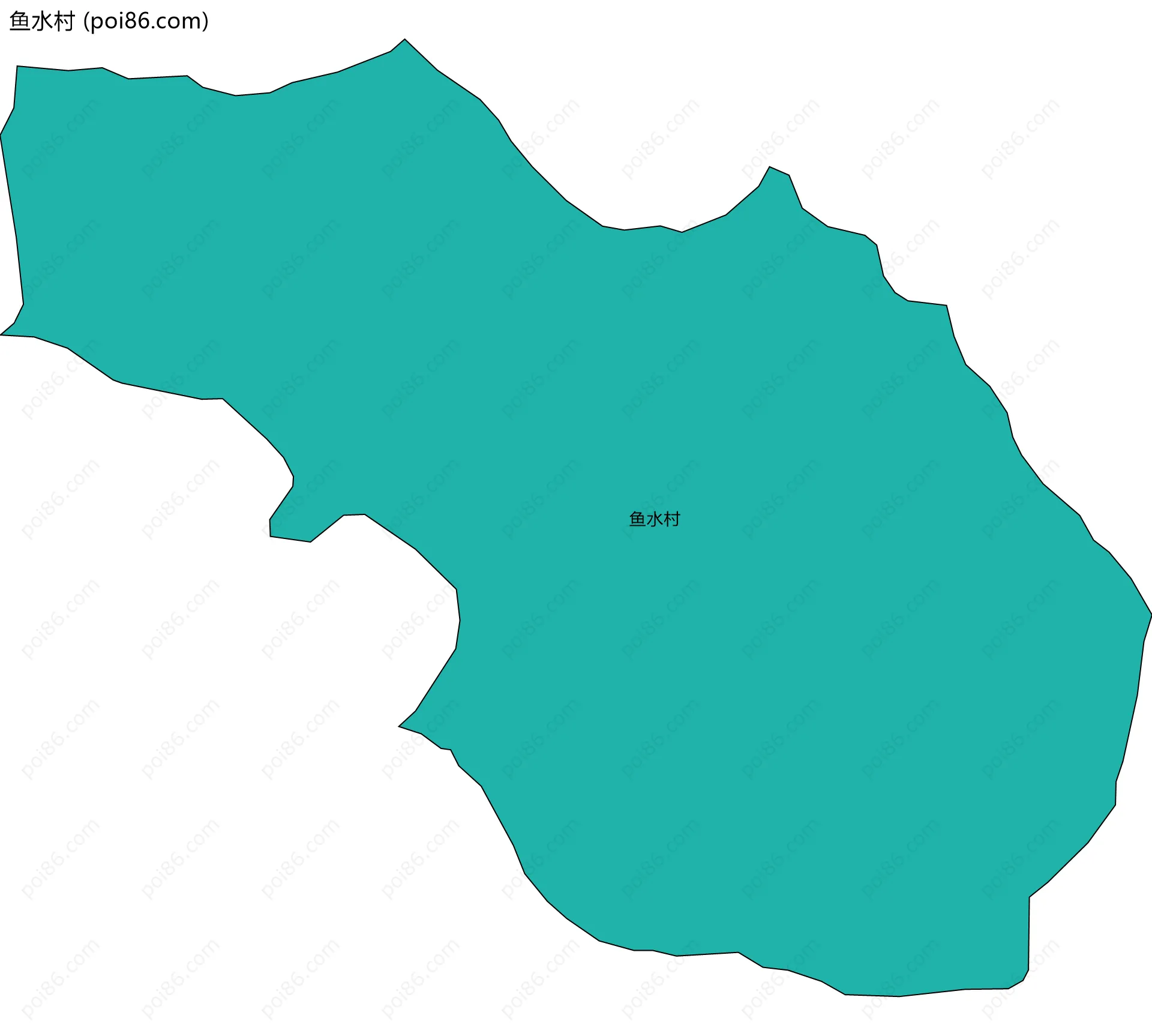鱼水村边界地图