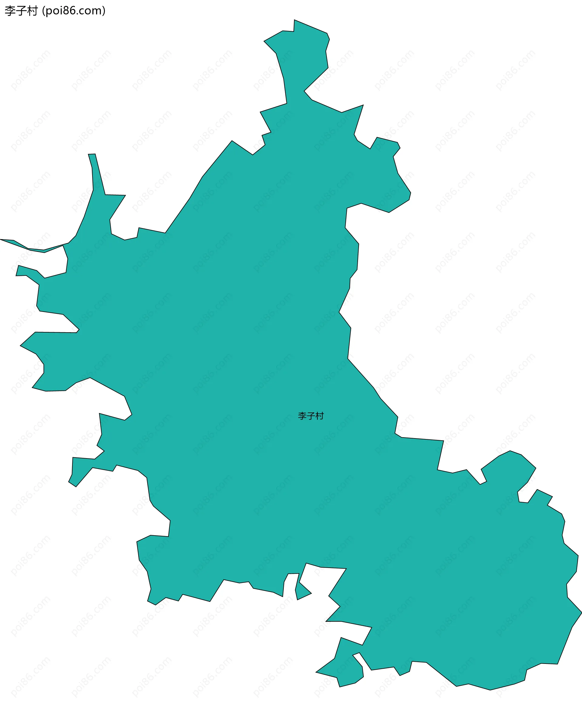 李子村边界地图