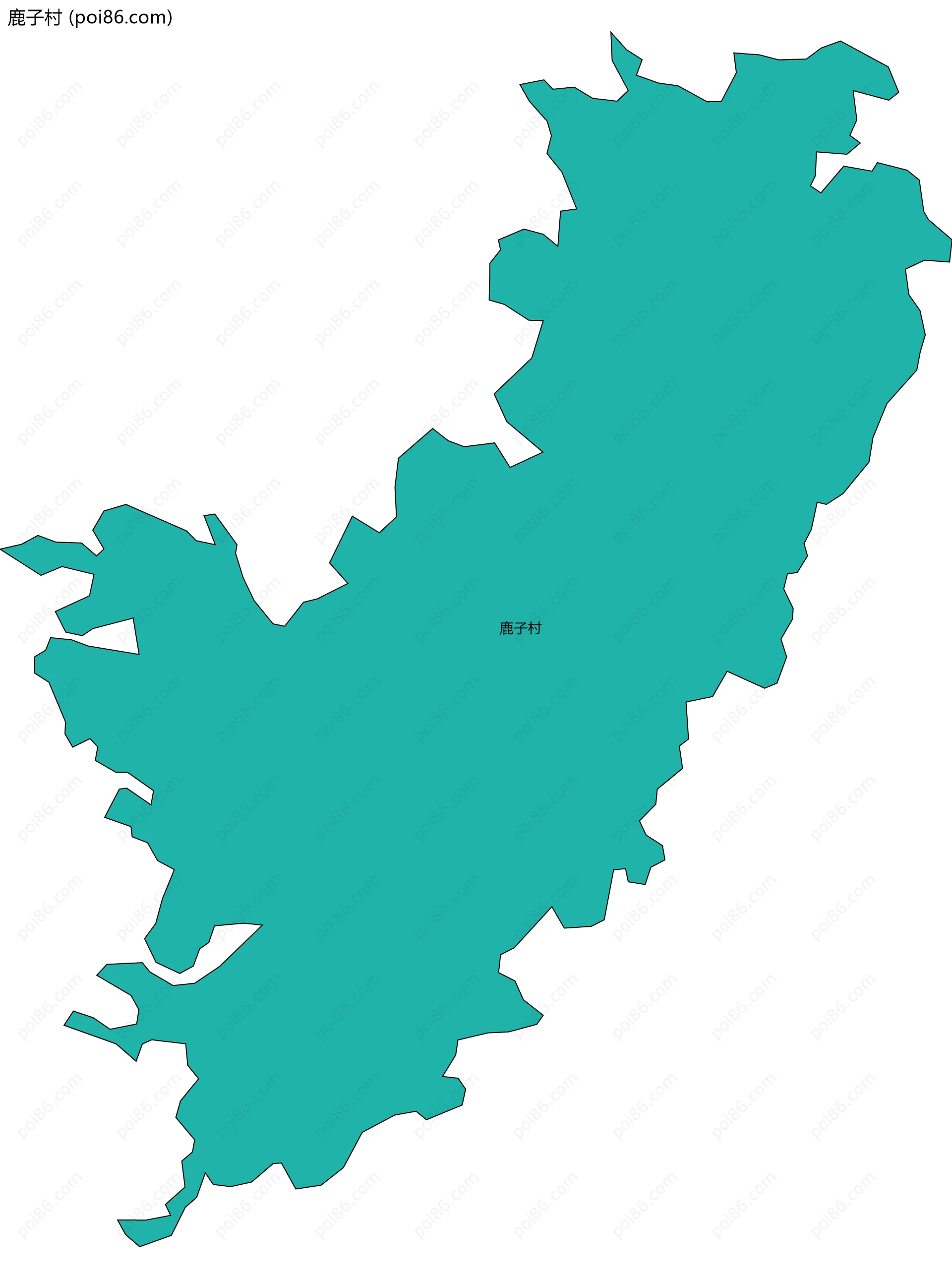 鹿子村边界地图