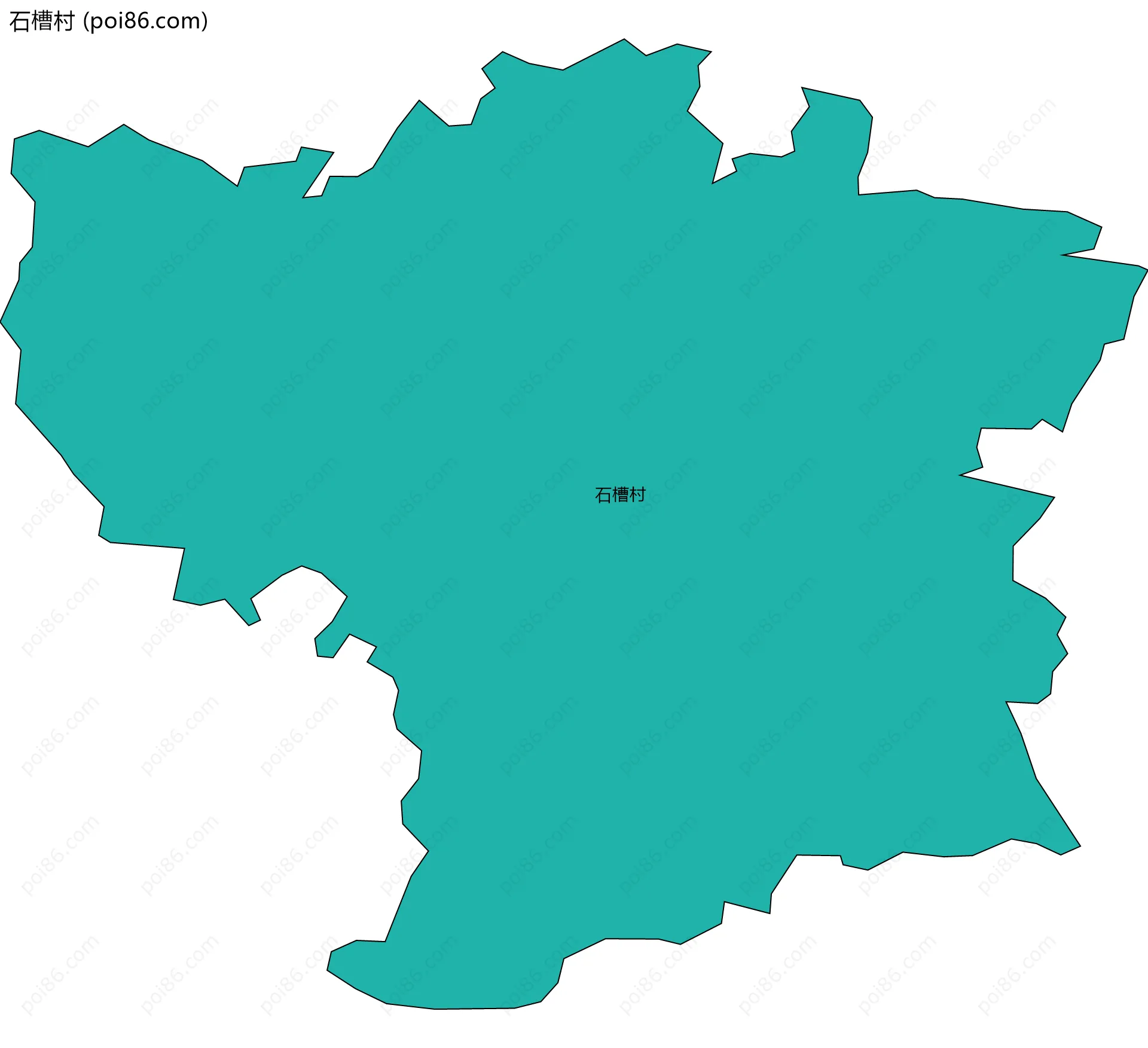 石槽村边界地图