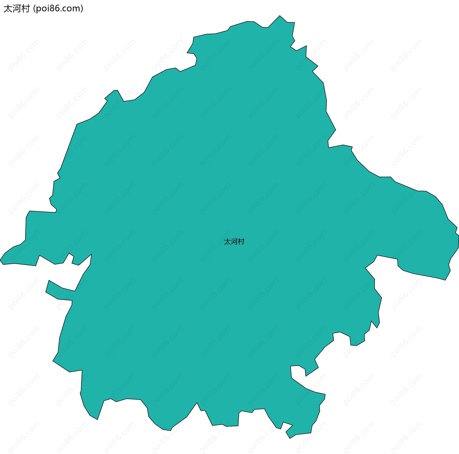 太河村边界地图