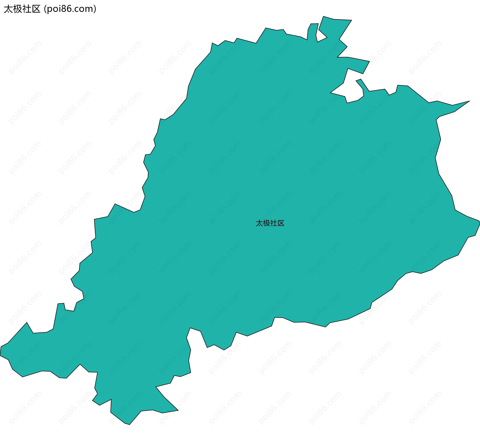 太极社区边界地图
