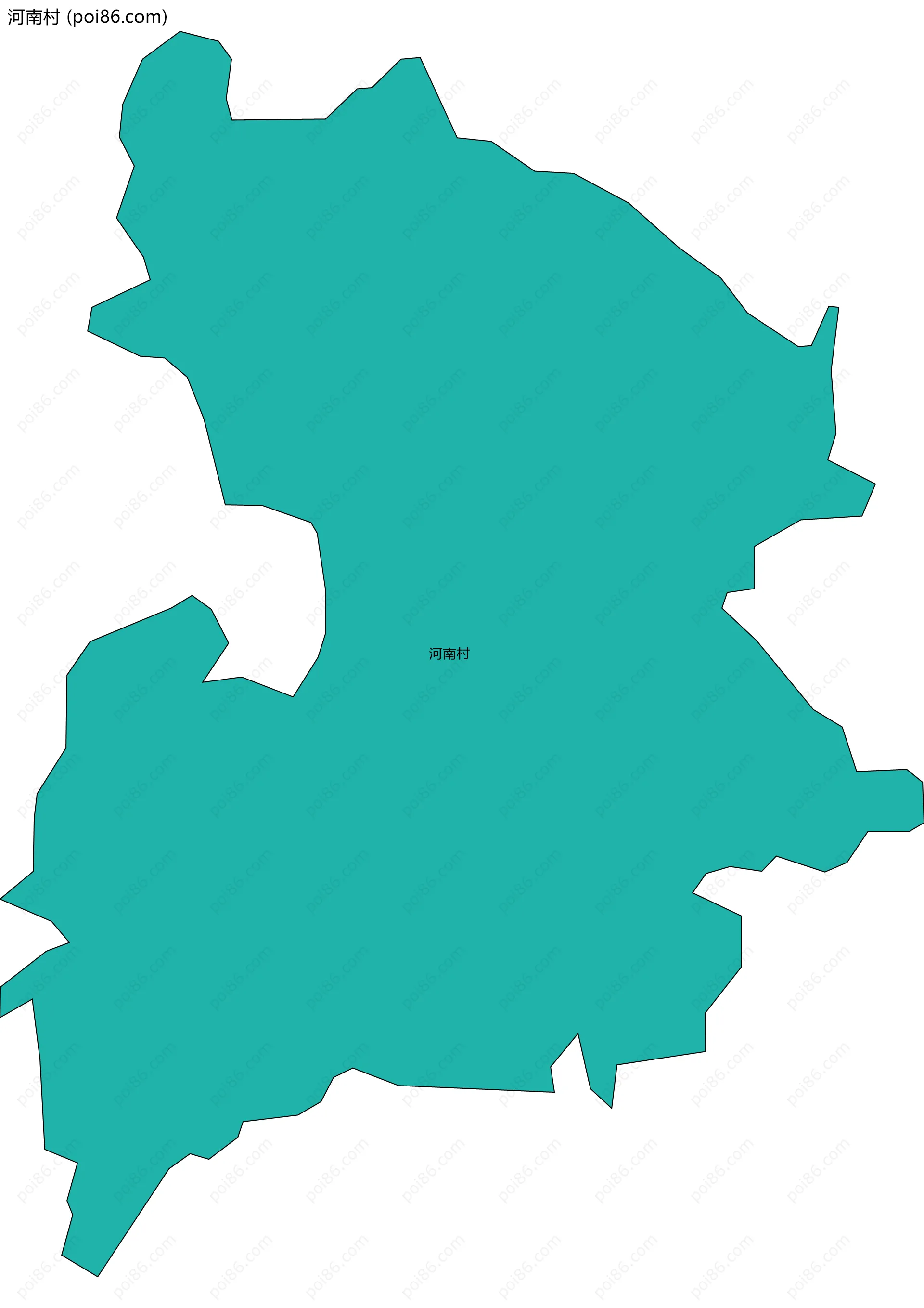 河南村边界地图