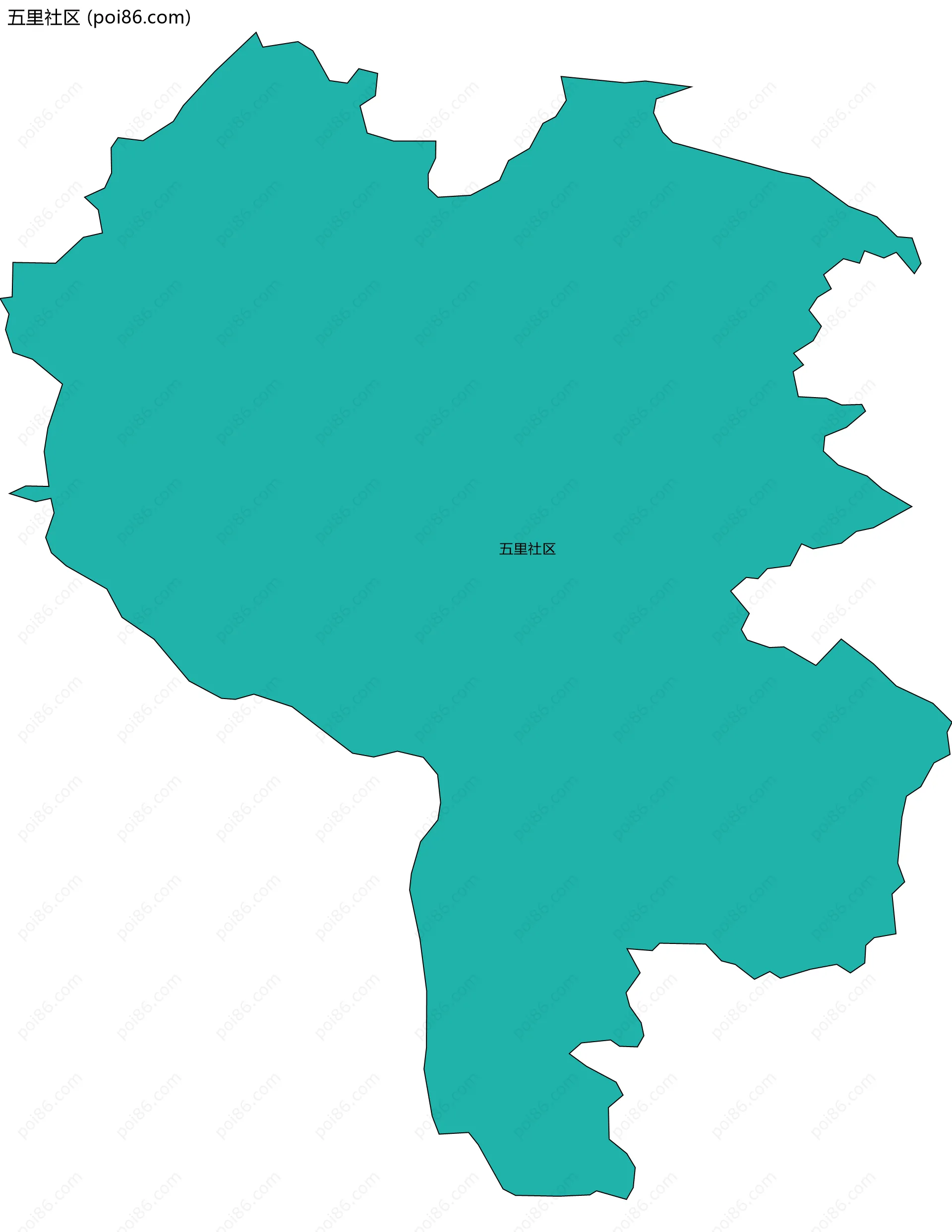五里社区边界地图