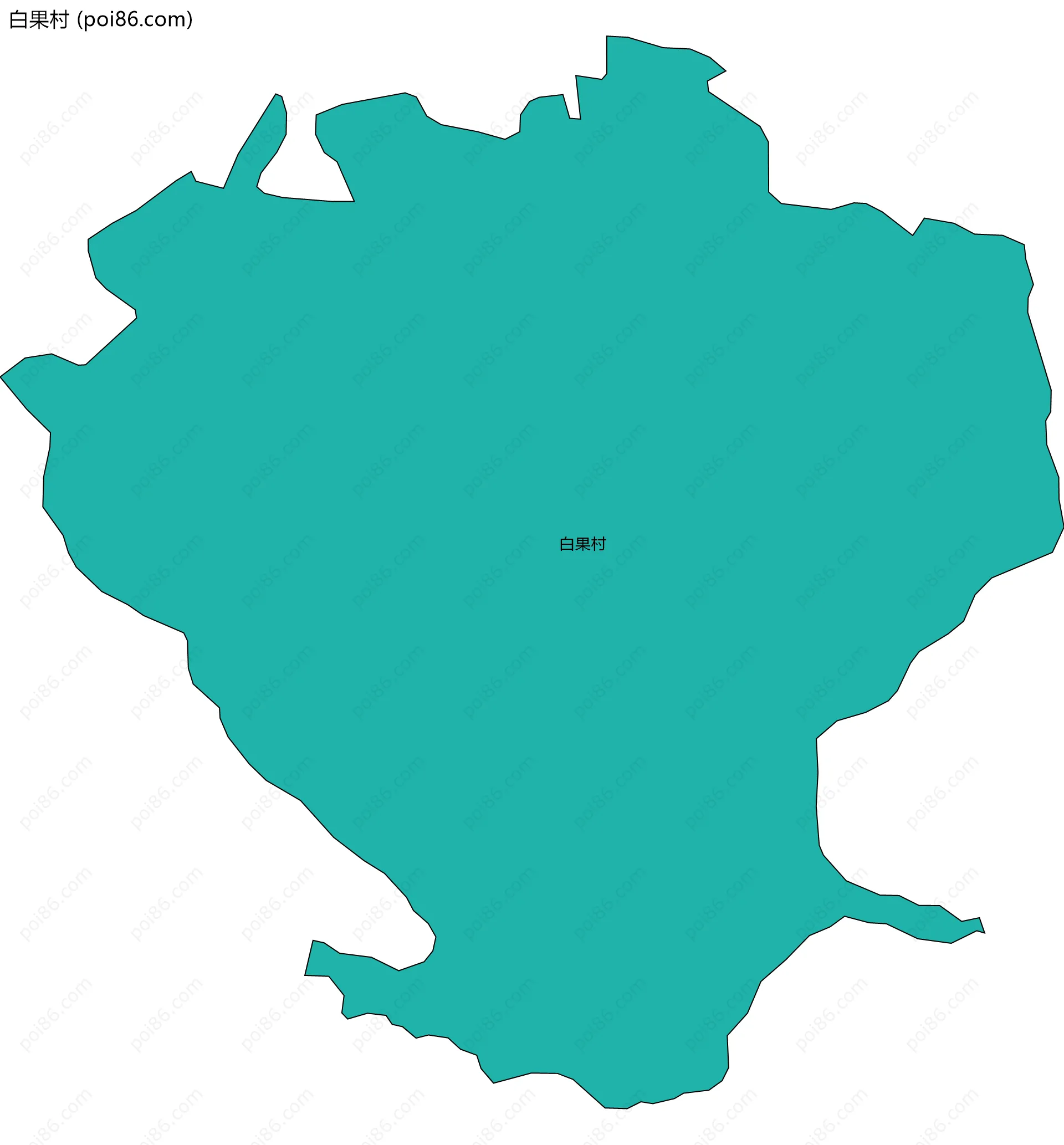 白果村边界地图