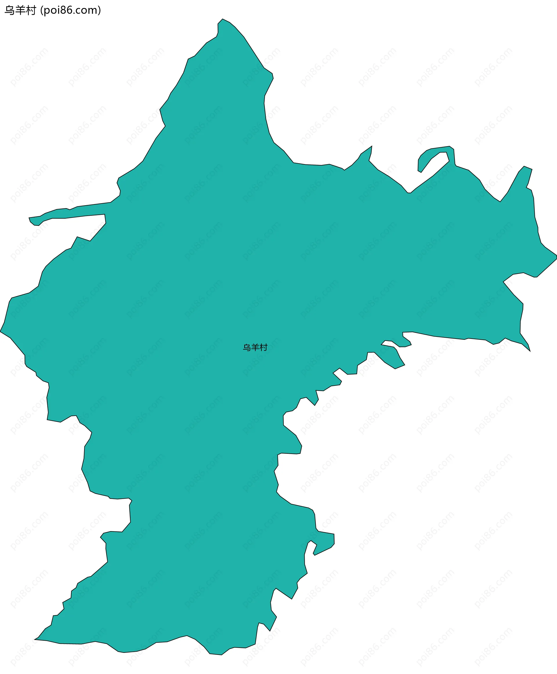 乌羊村边界地图