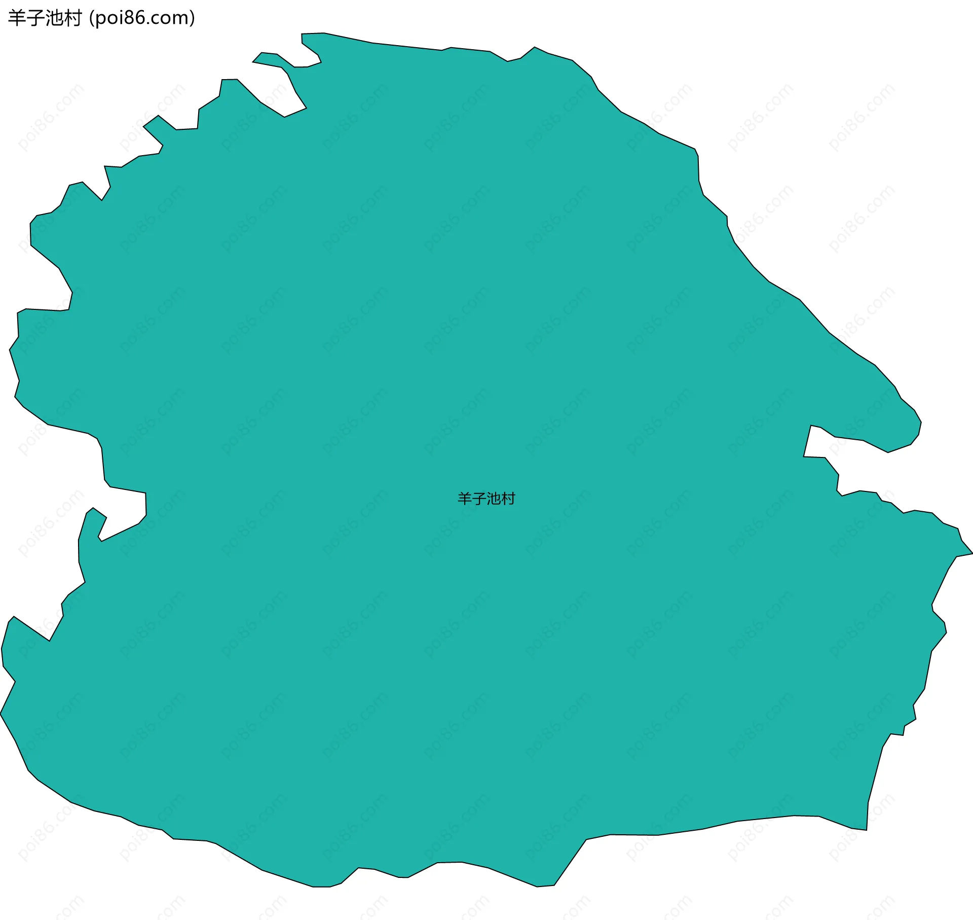 羊子池村边界地图