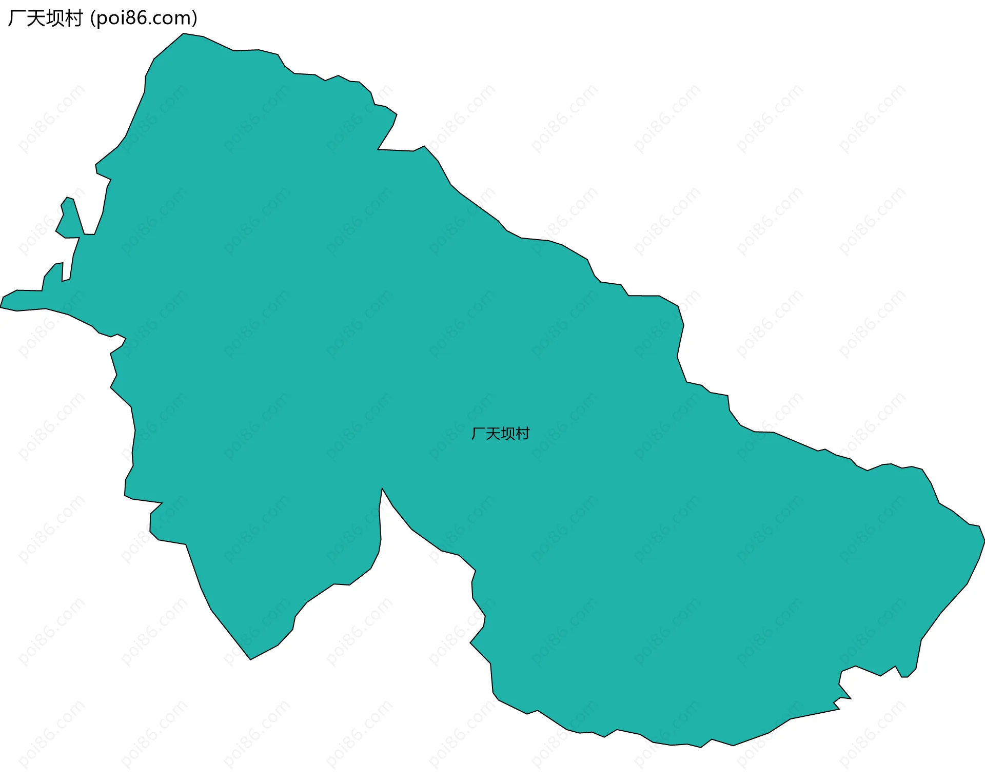 厂天坝村边界地图