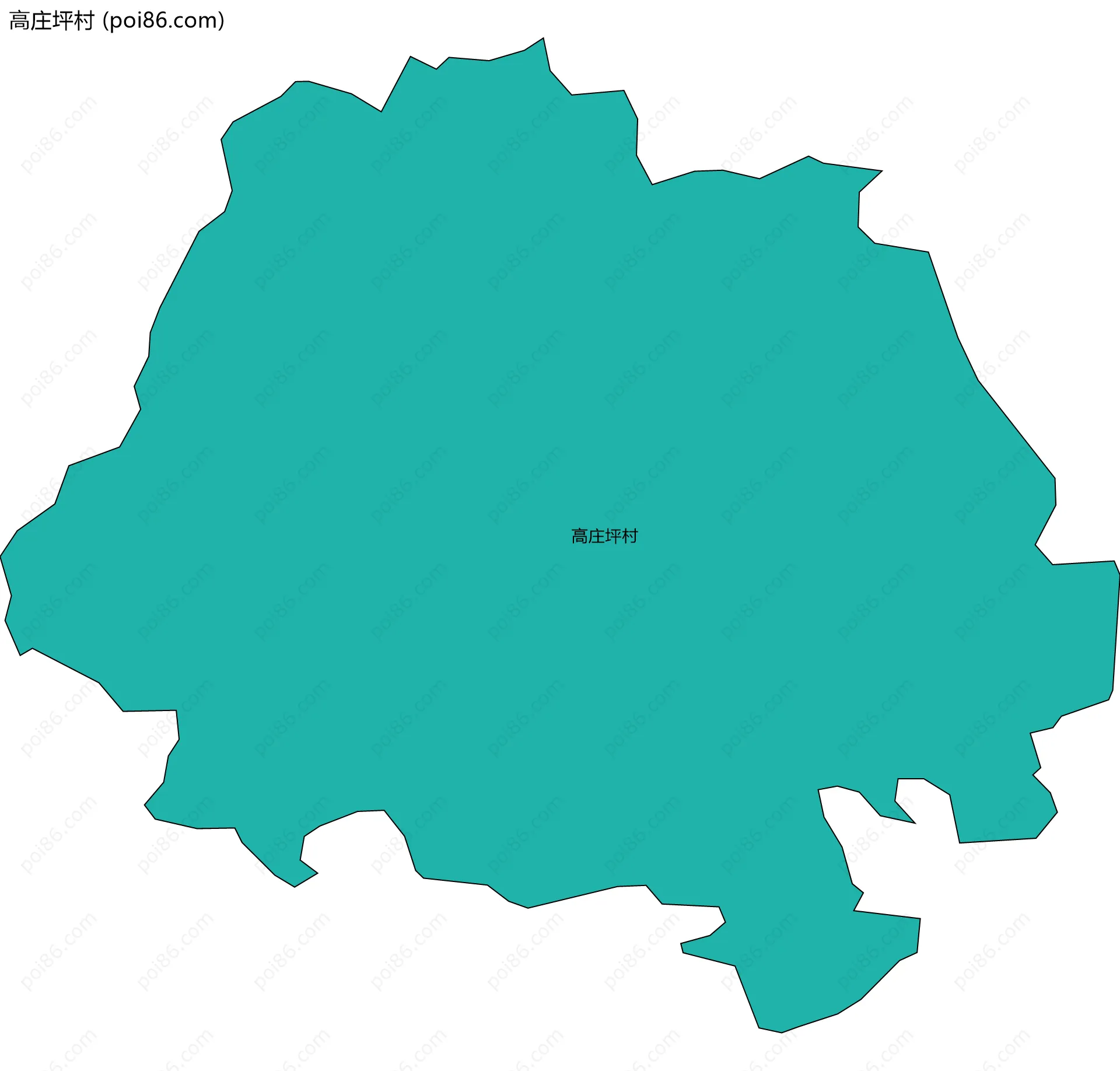 高庄坪村边界地图