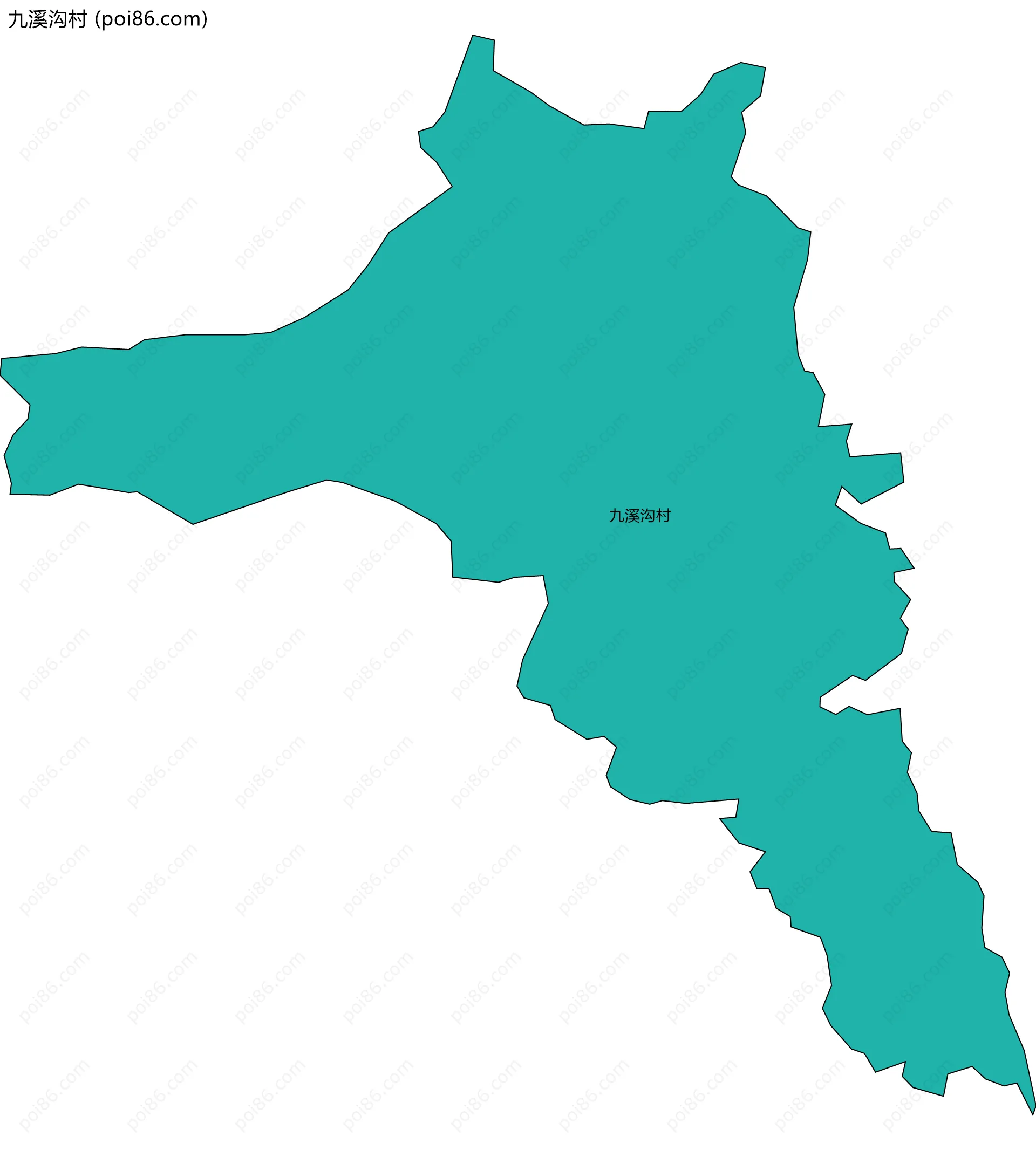九溪沟村边界地图