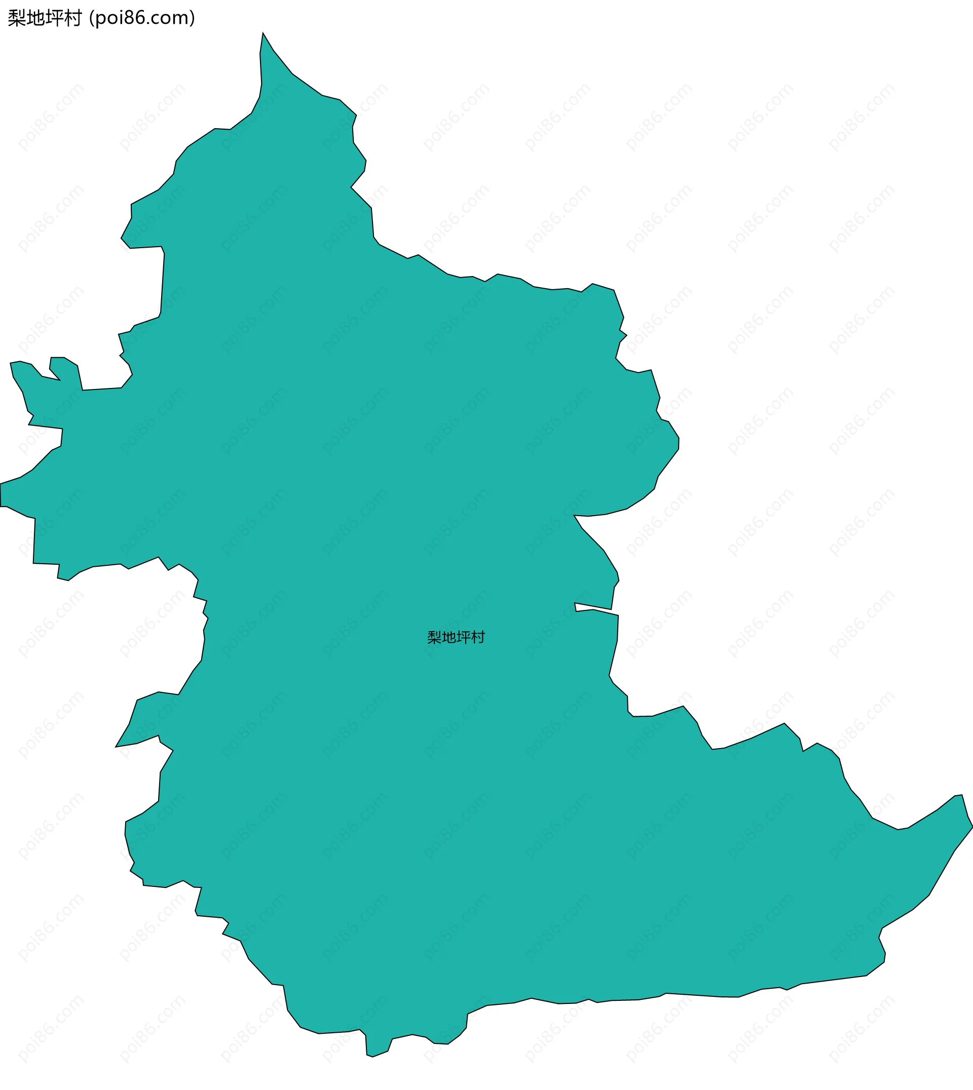 梨地坪村边界地图