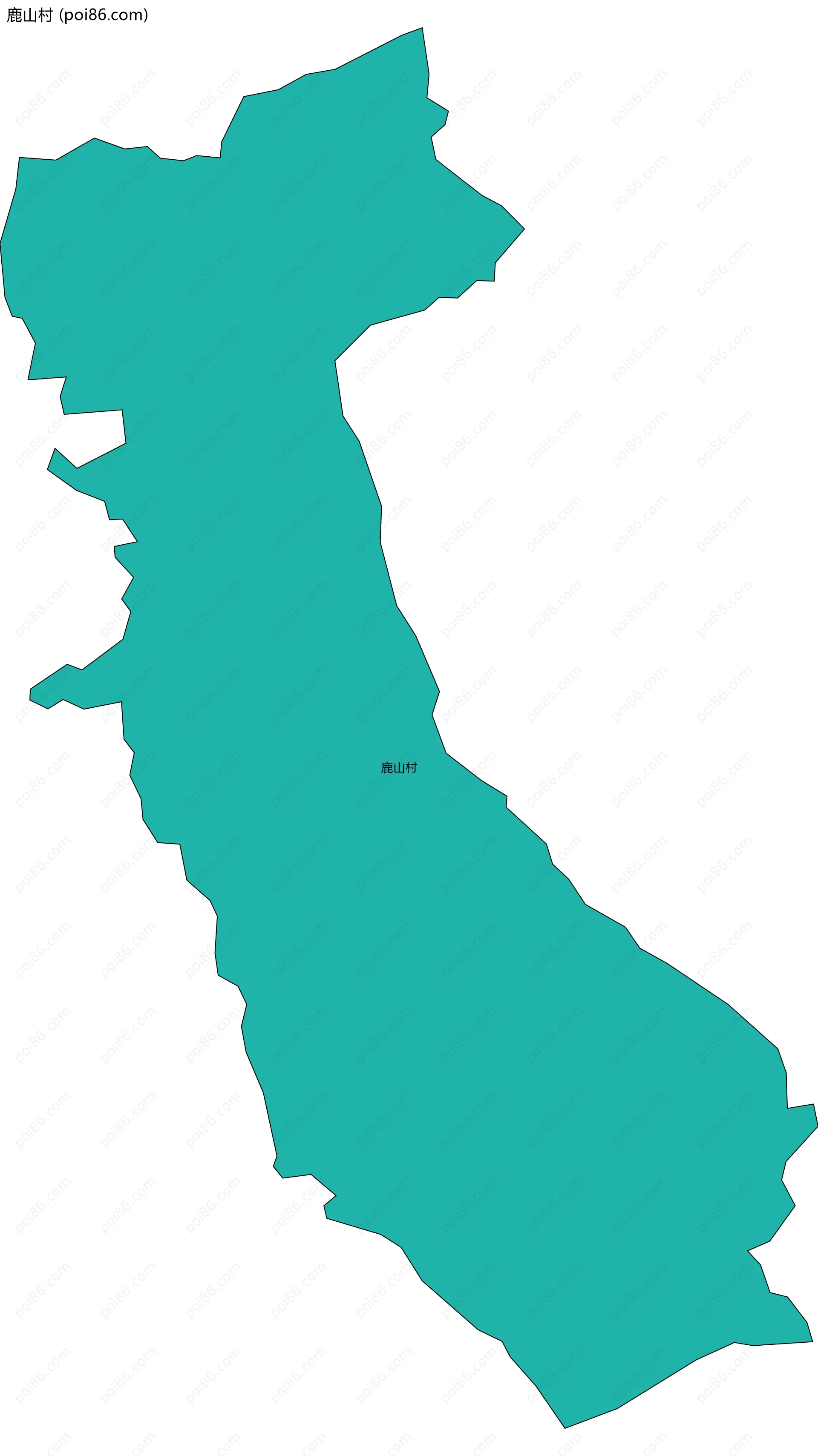 鹿山村边界地图