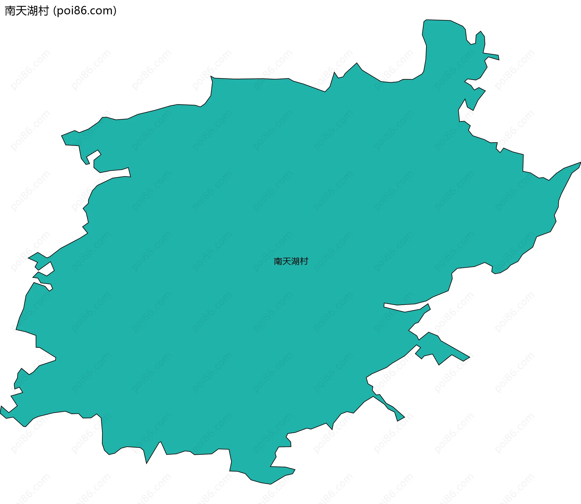南天湖村边界地图