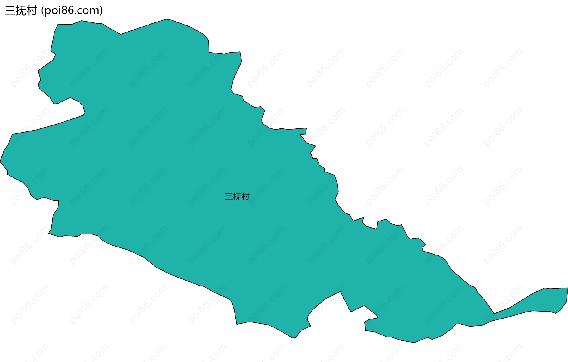 三抚村边界地图