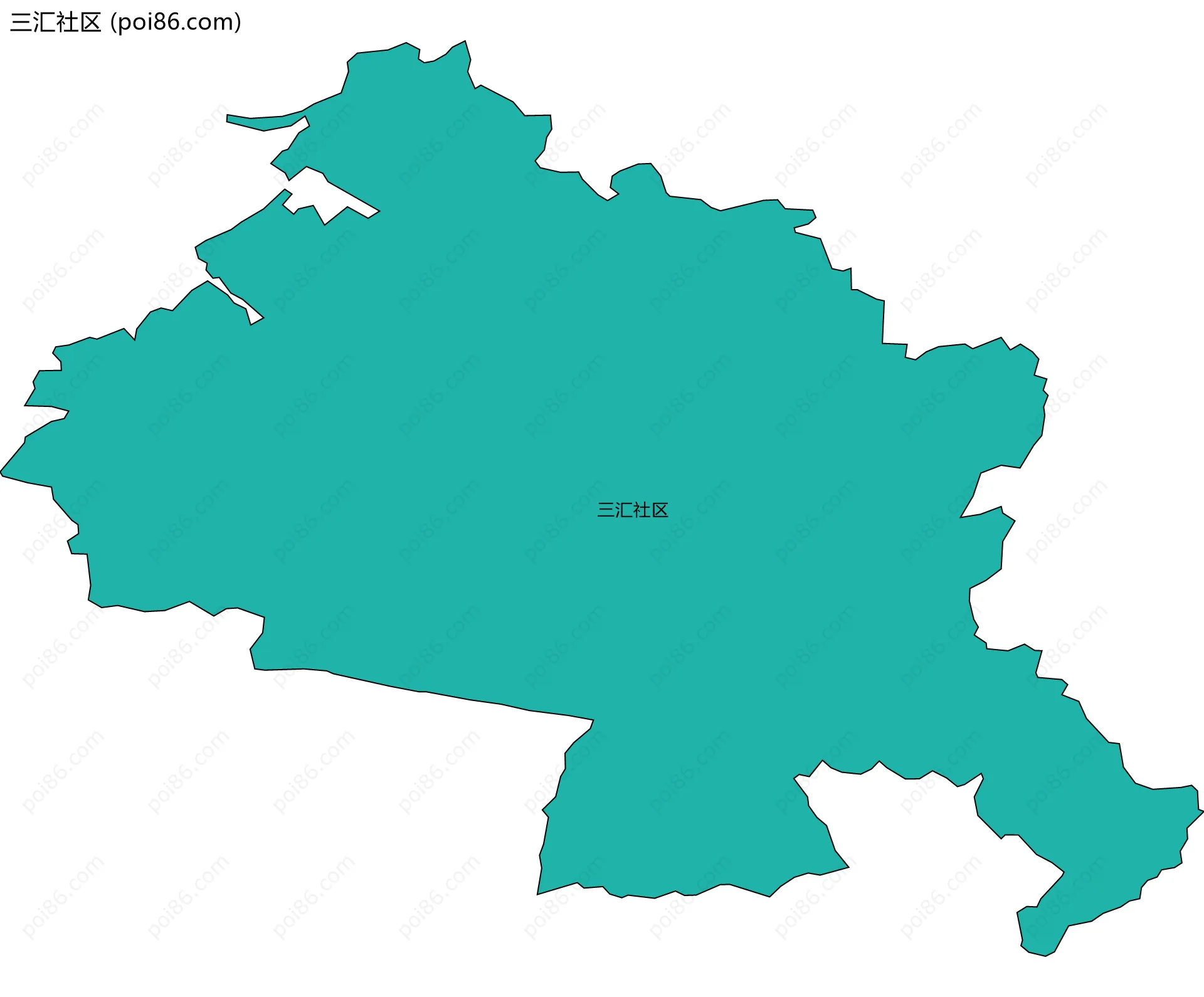 三汇社区边界地图
