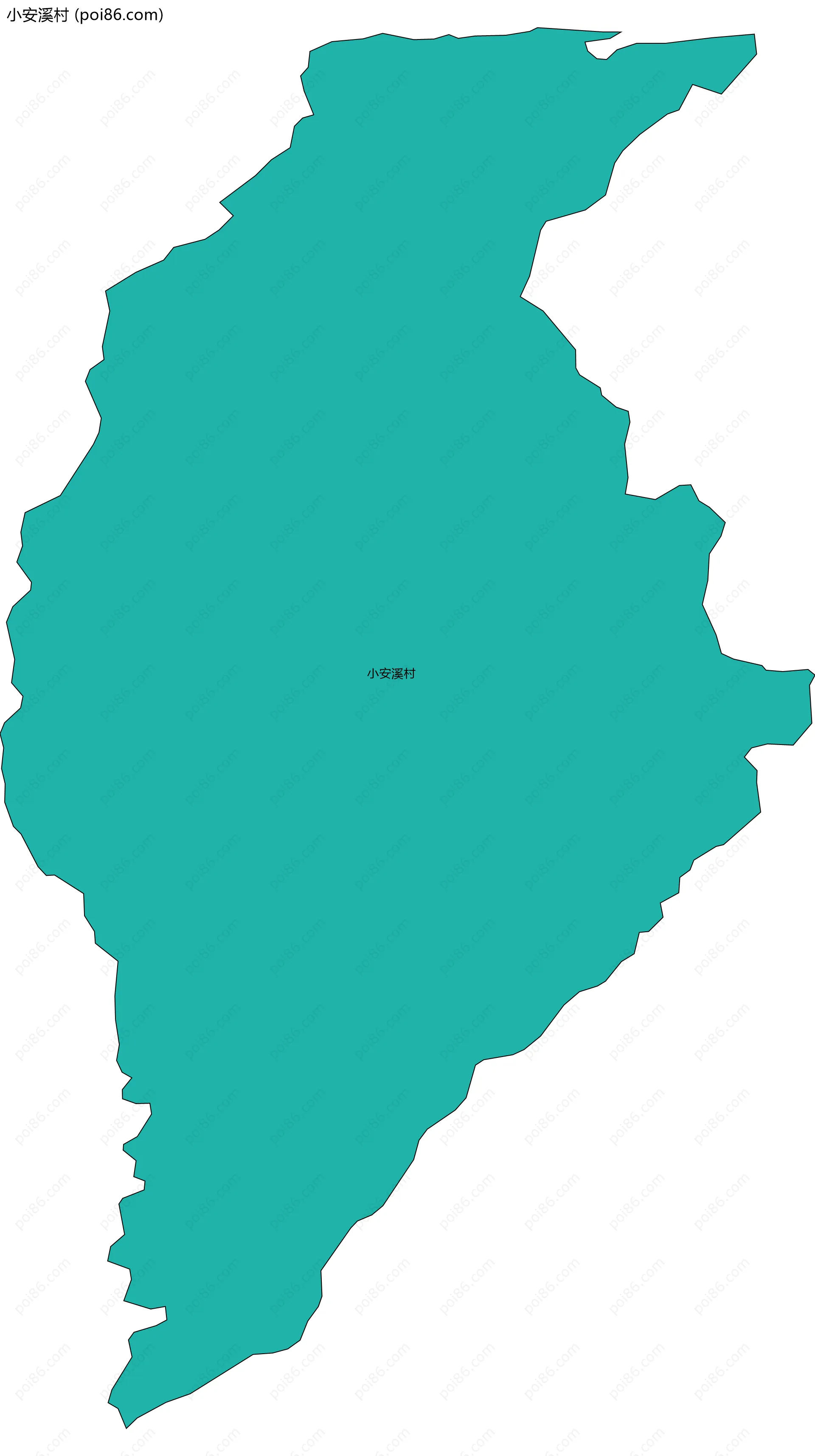 小安溪村边界地图
