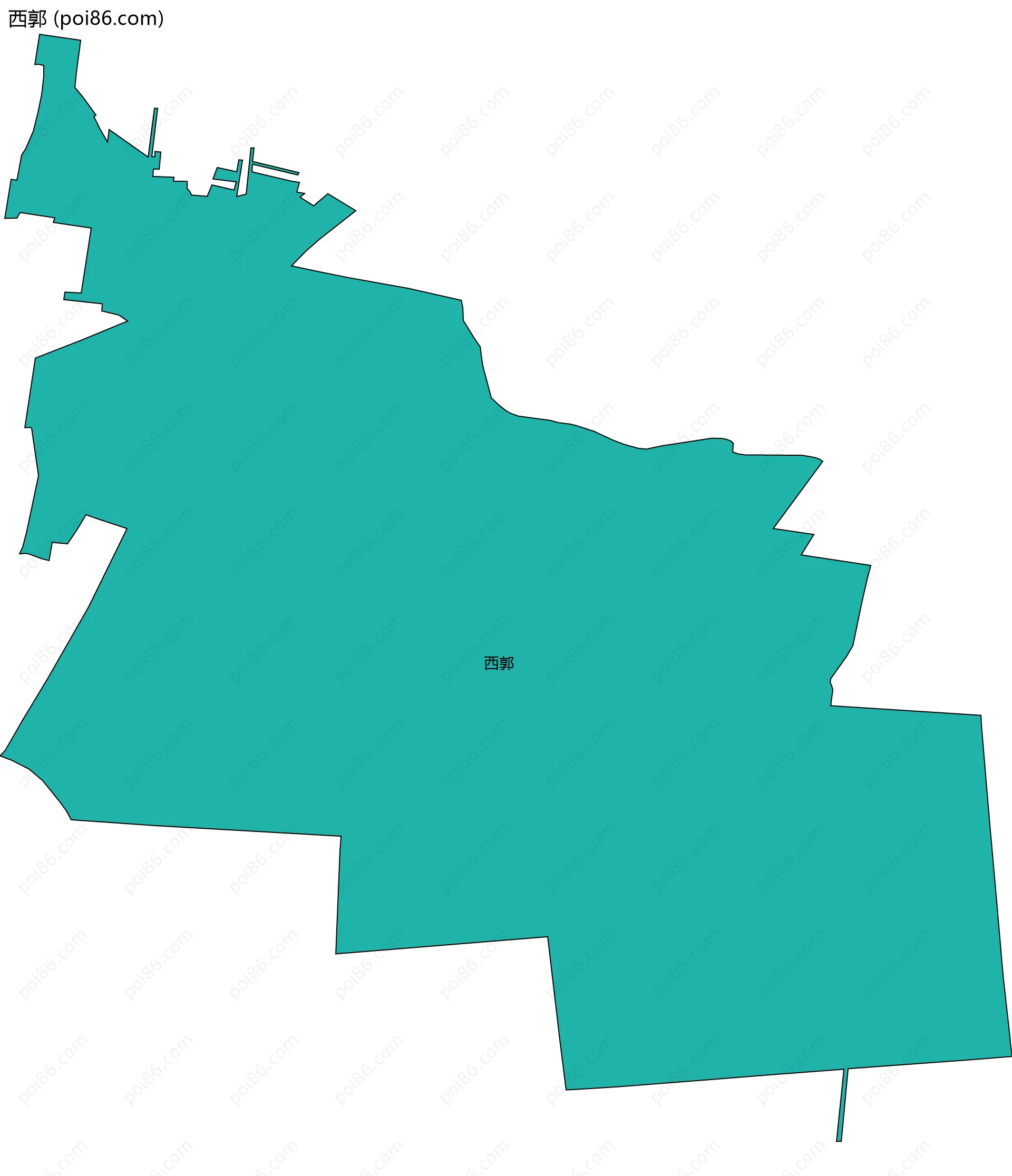 西郭边界地图