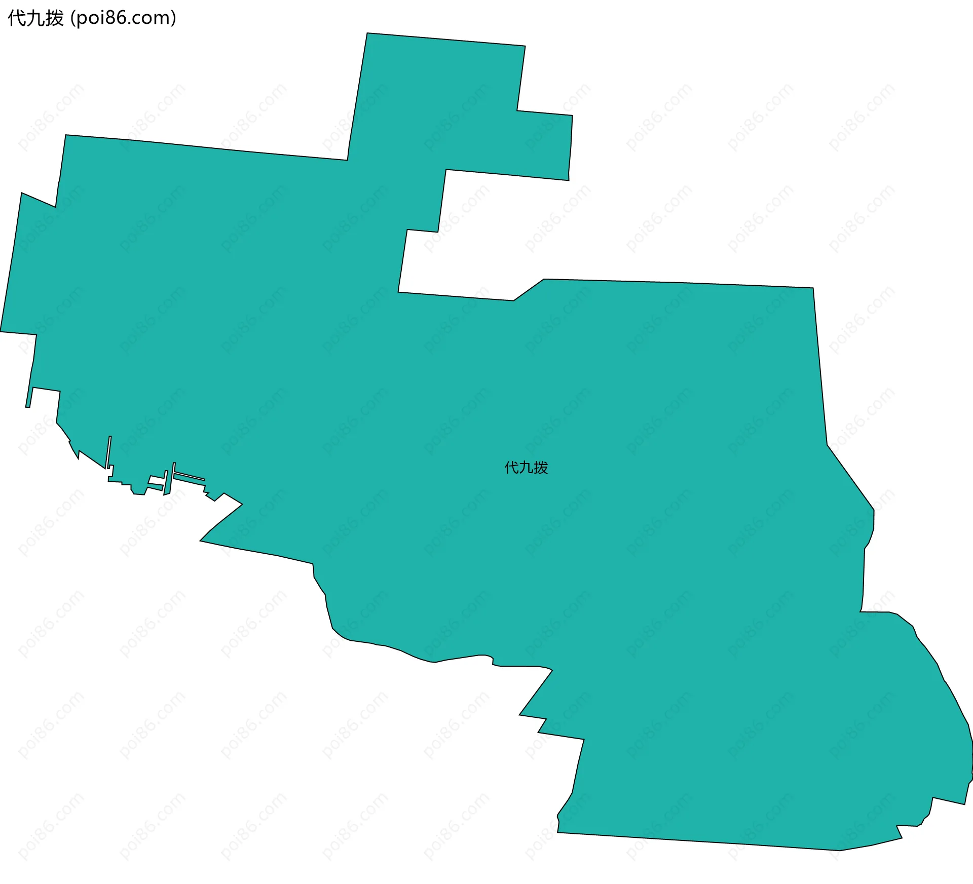 代九拨边界地图