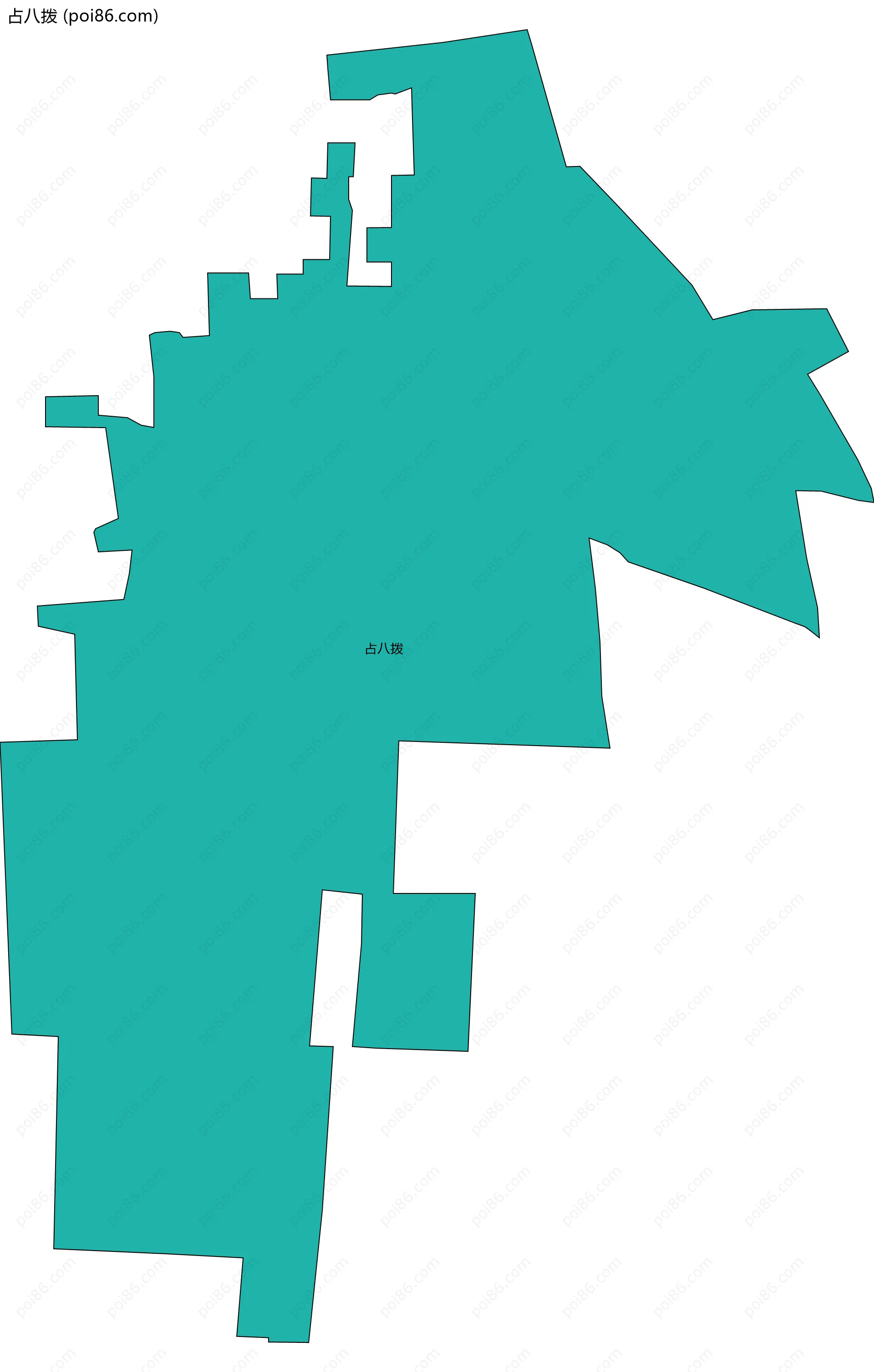 占八拨边界地图