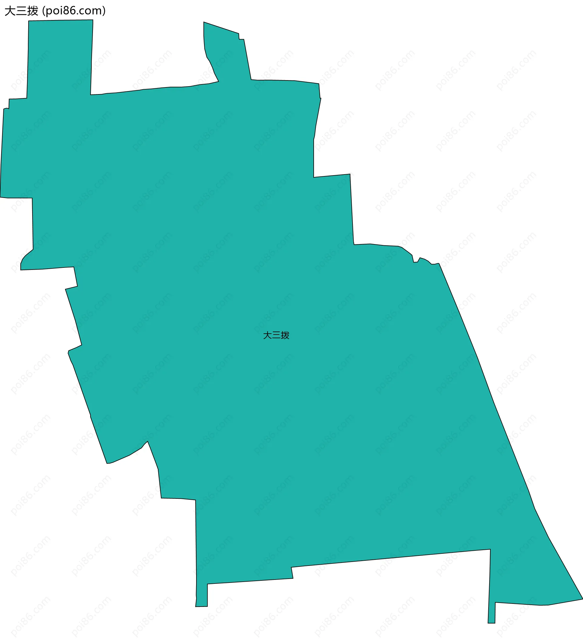 大三拨边界地图