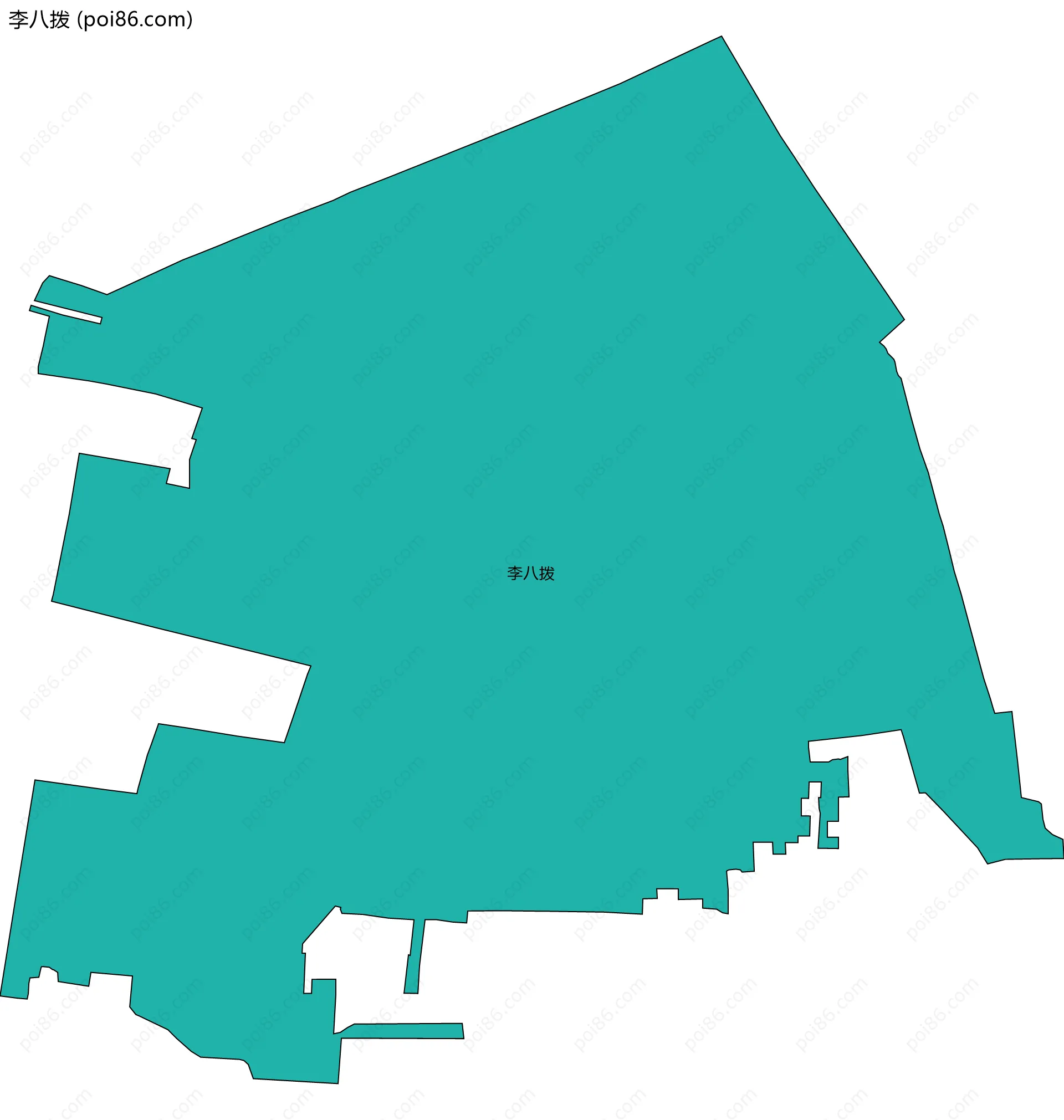 李八拨边界地图