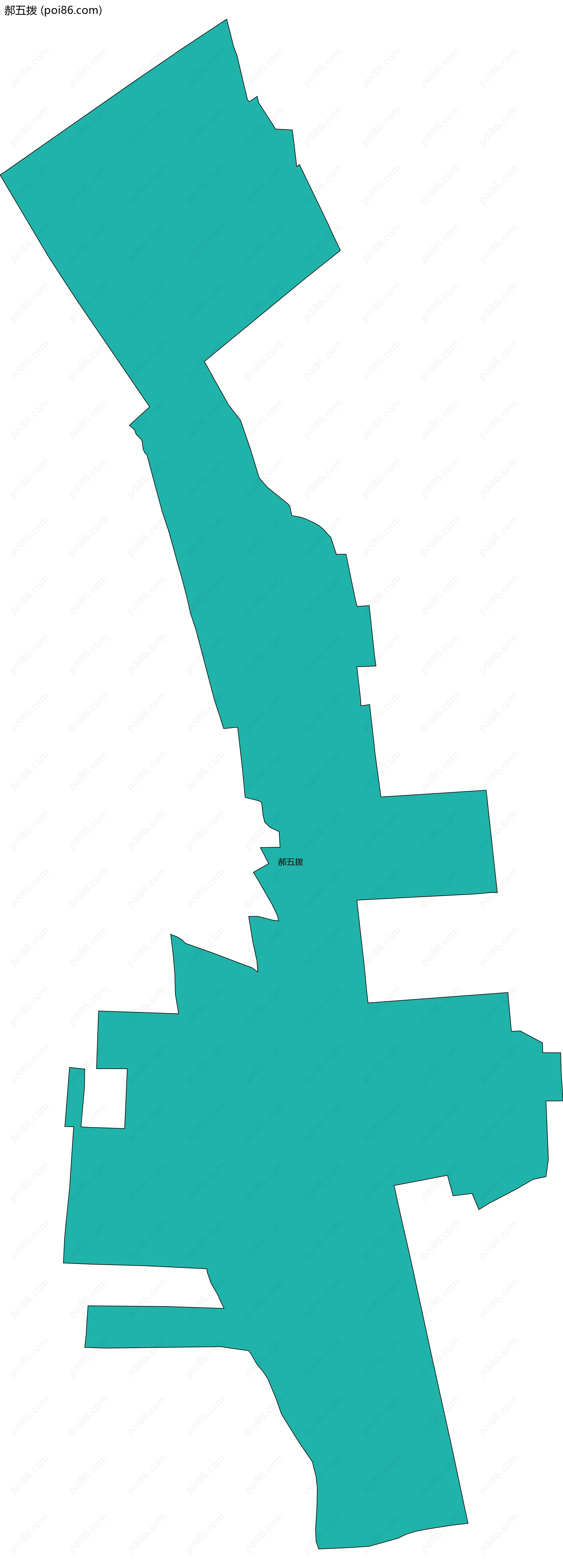 郝五拨边界地图