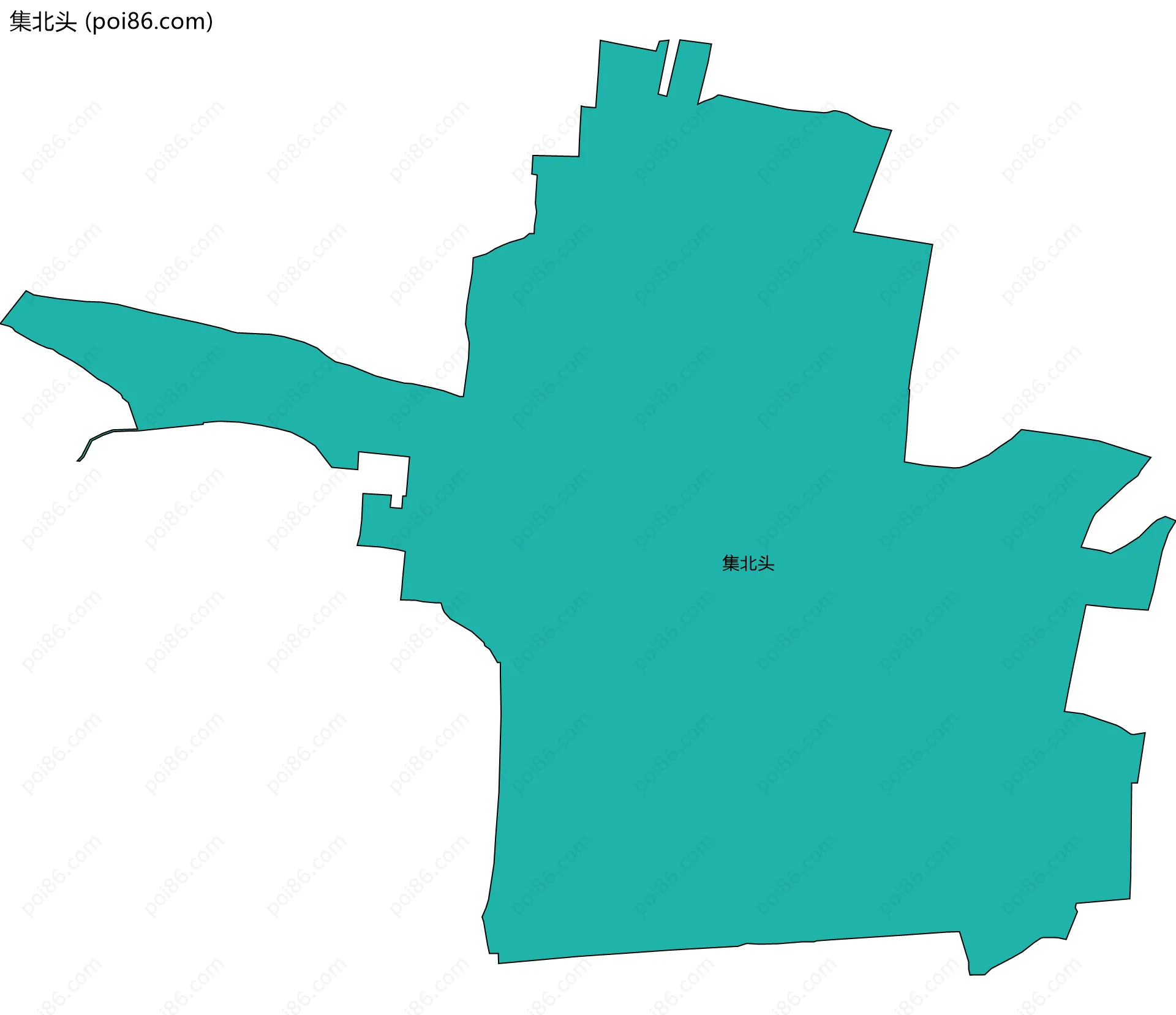 集北头边界地图