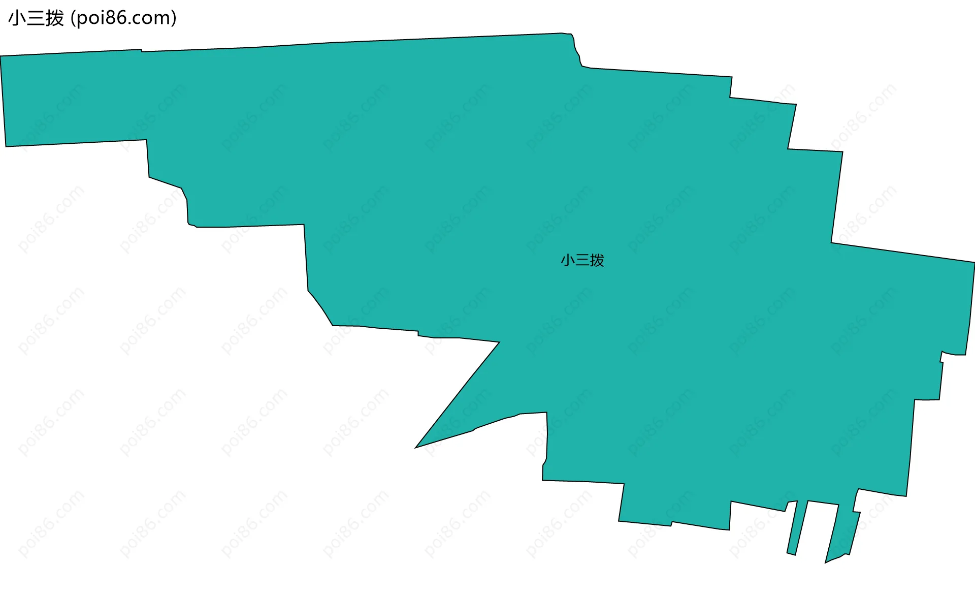 小三拨边界地图