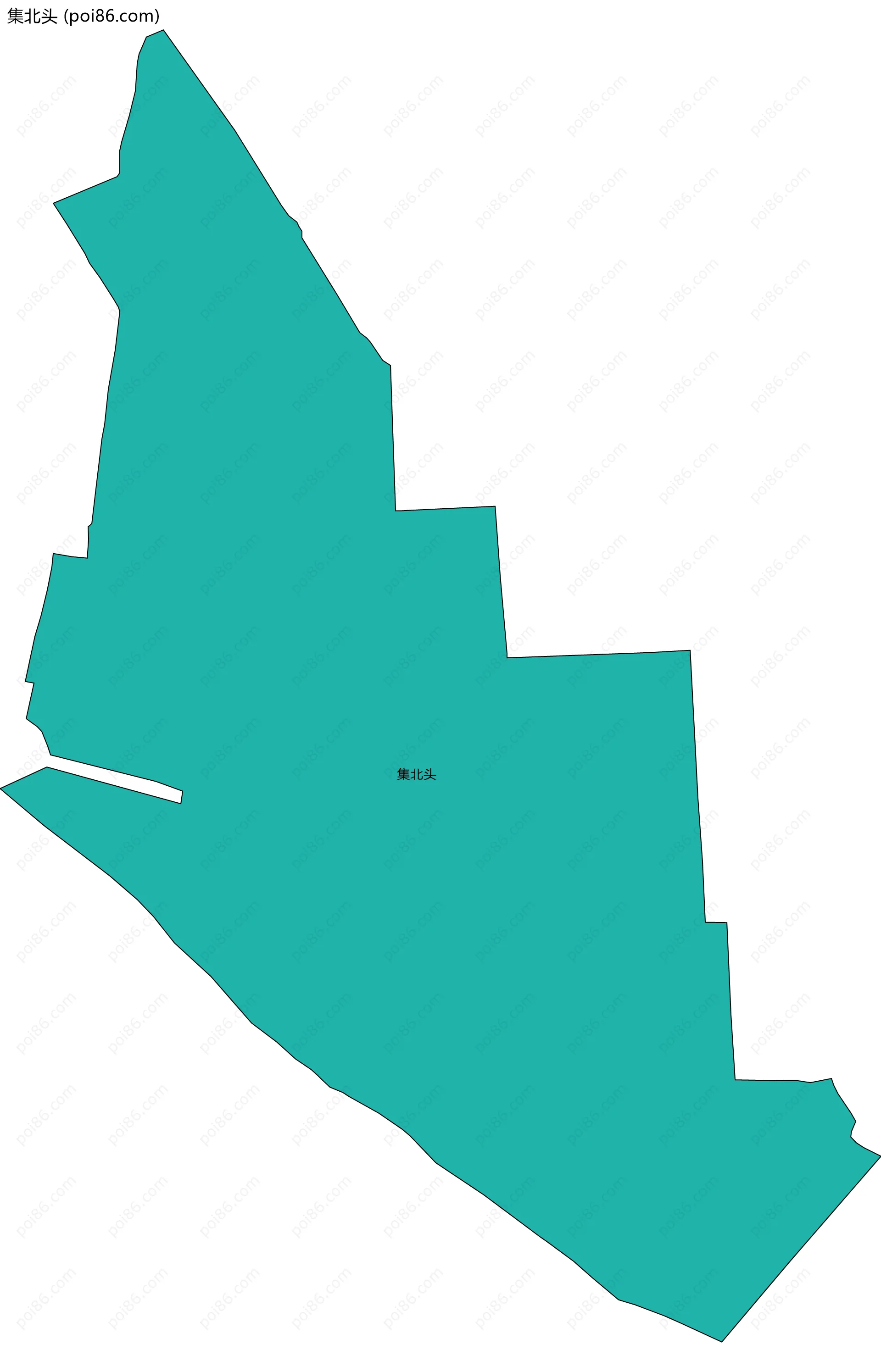 集北头边界地图