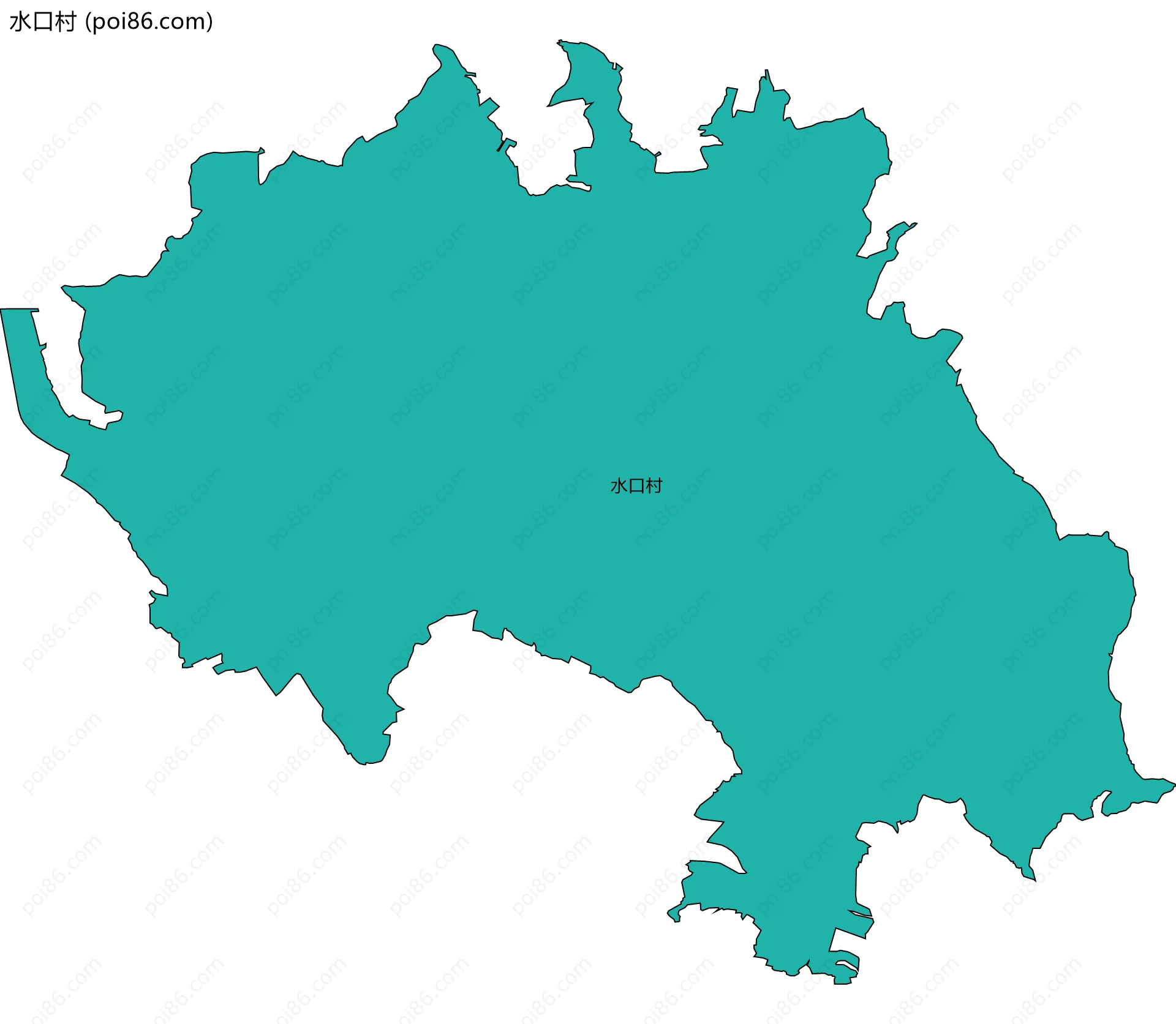 水口村边界地图