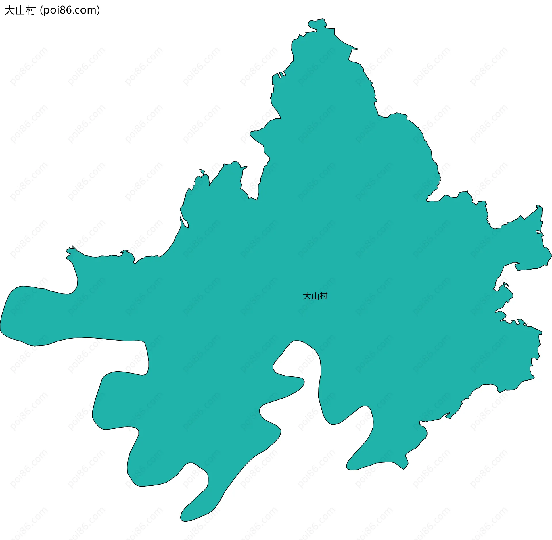 大山村边界地图