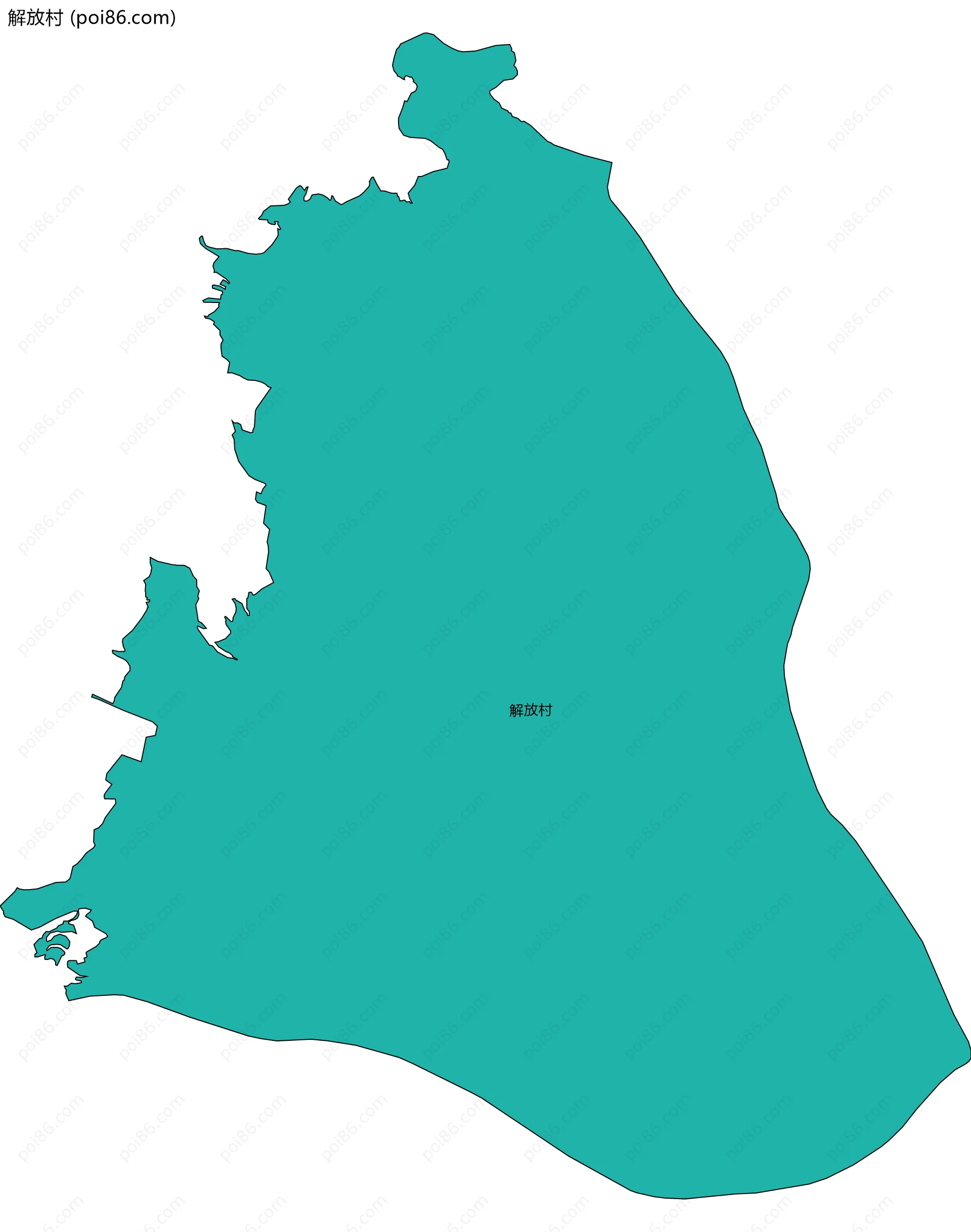 解放村边界地图