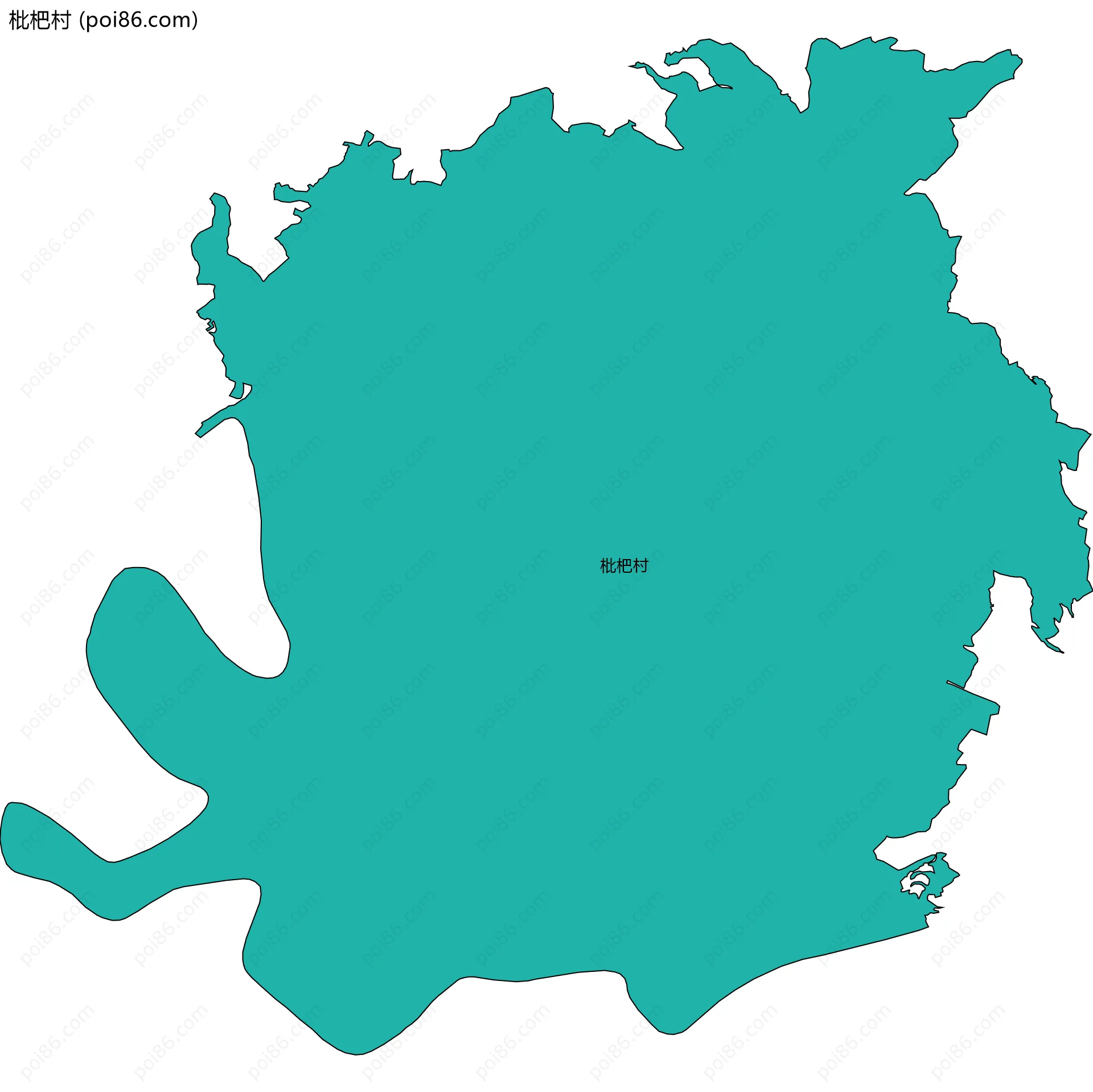 枇杷村边界地图
