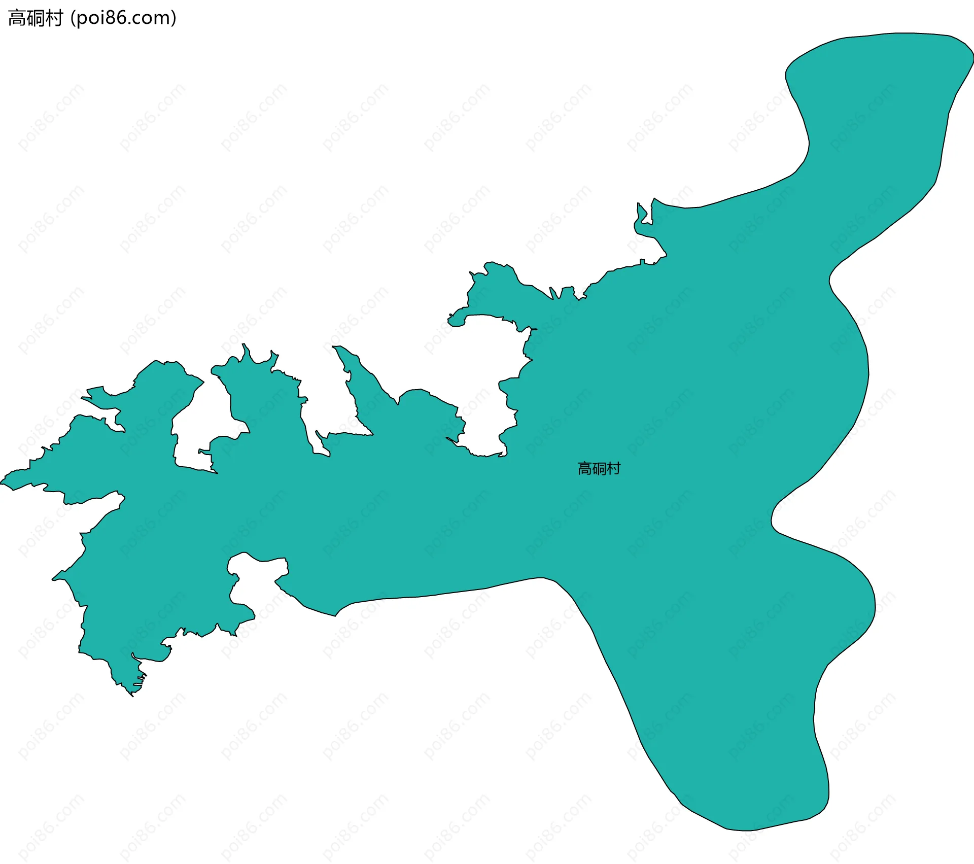 高硐村边界地图