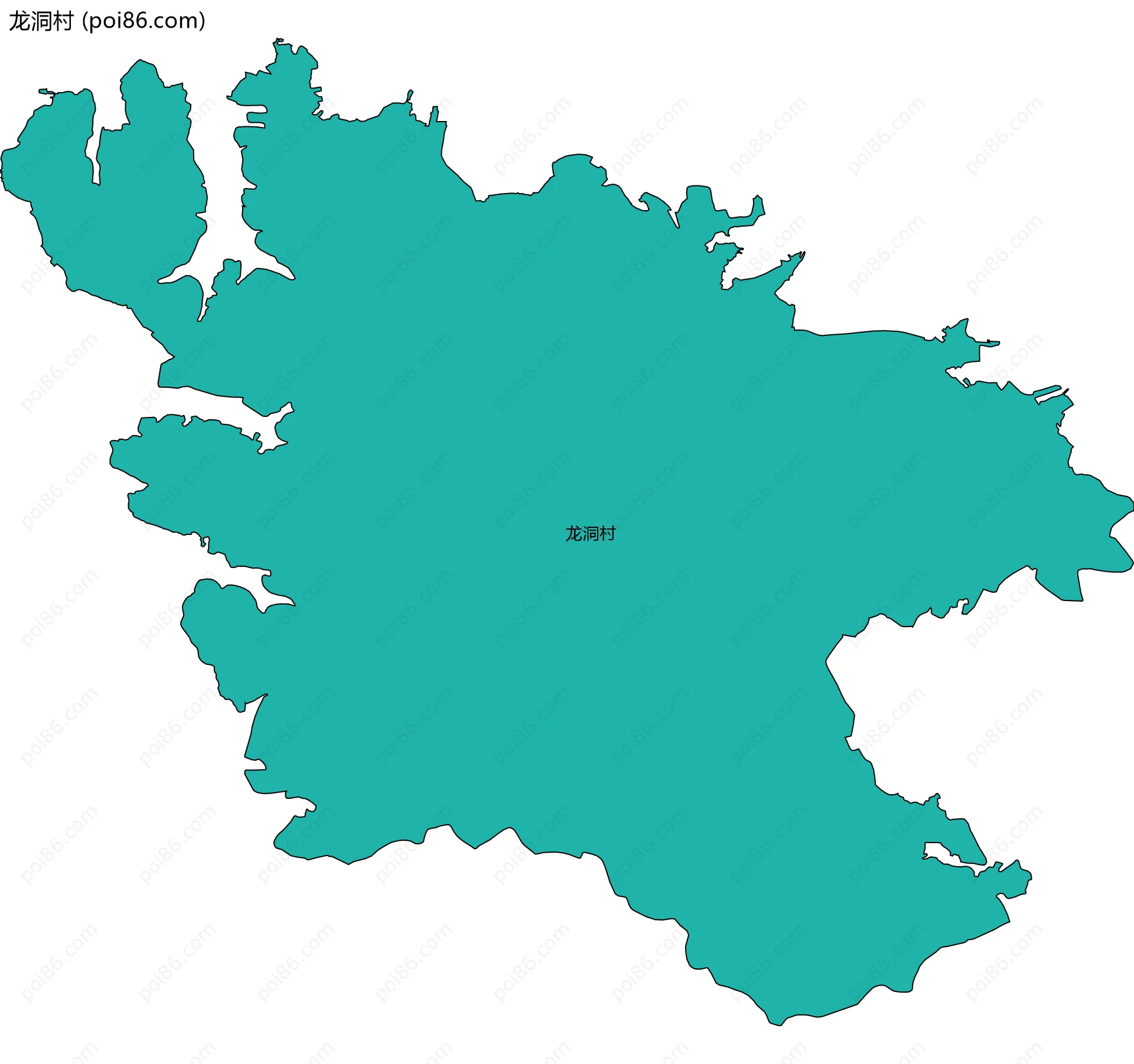 龙洞村边界地图