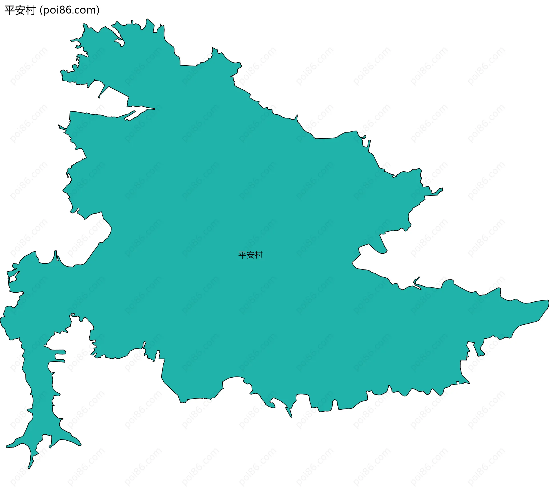 平安村边界地图