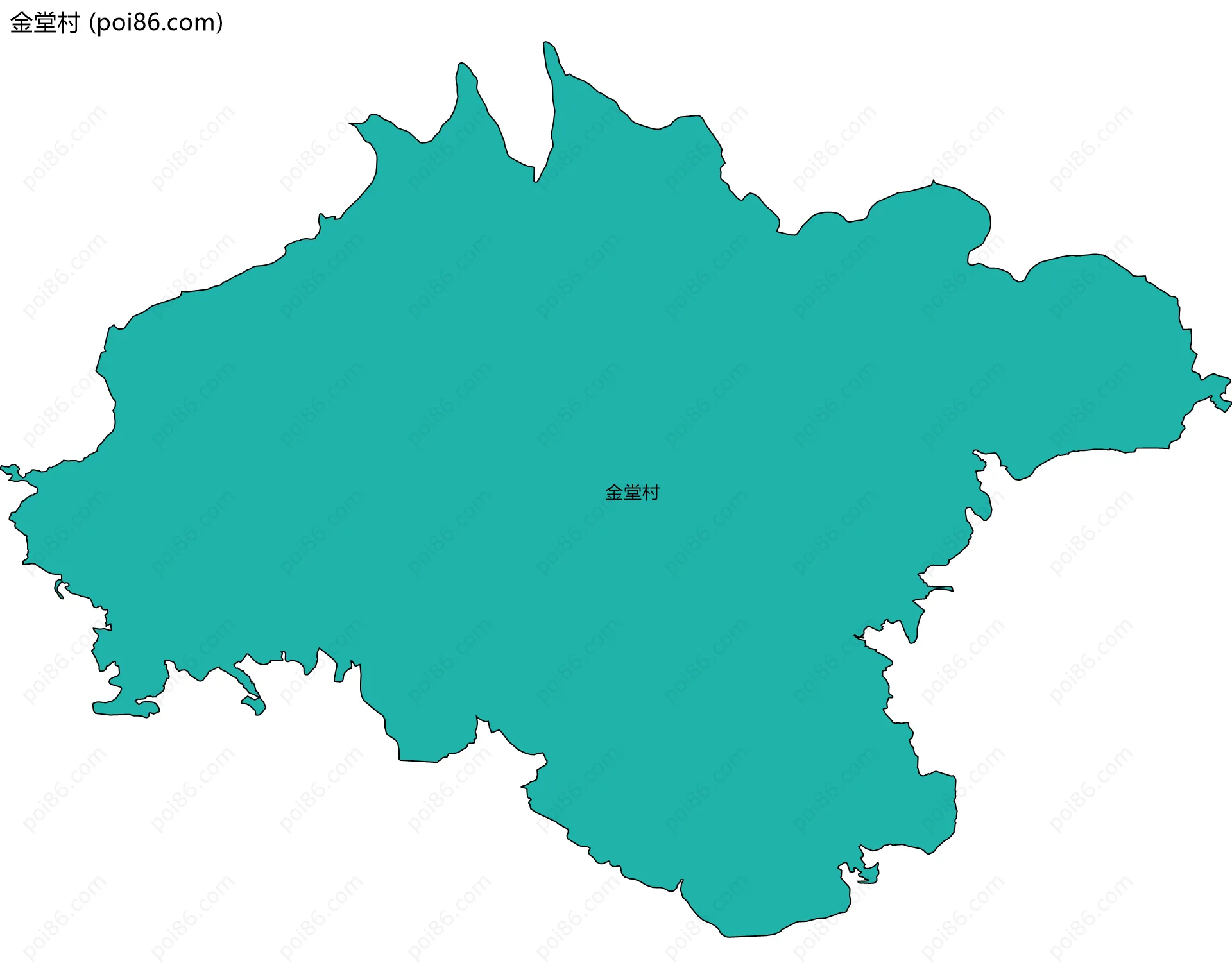 金堂村边界地图