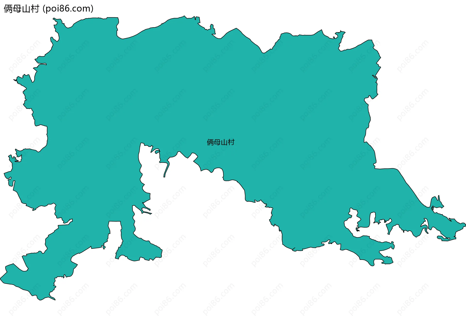 俩母山村边界地图