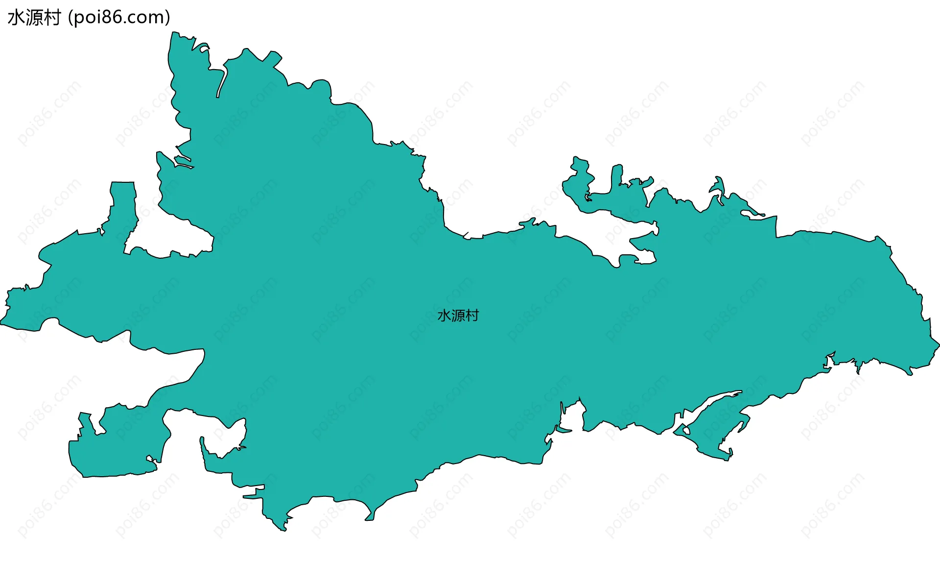 水源村边界地图