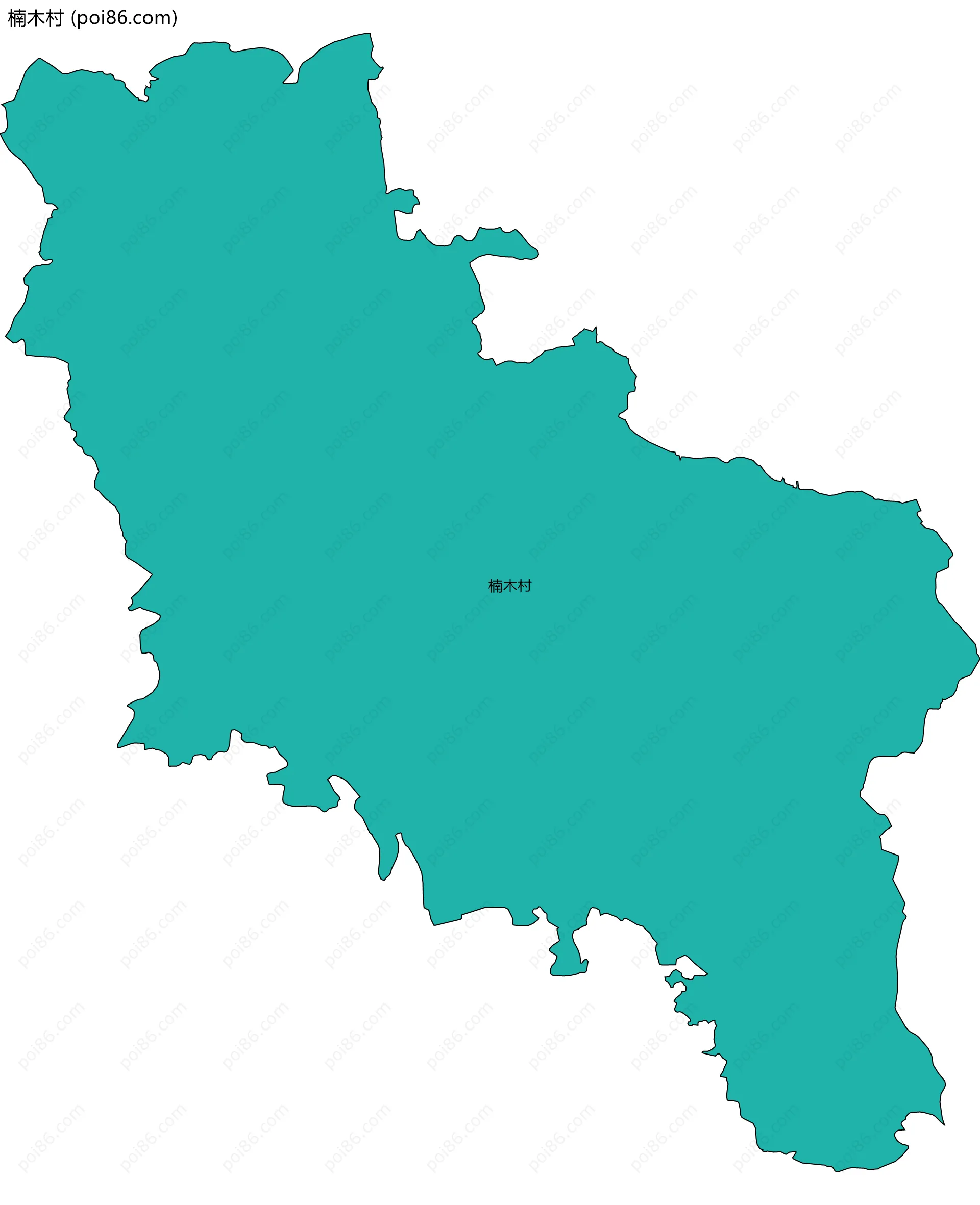 楠木村边界地图