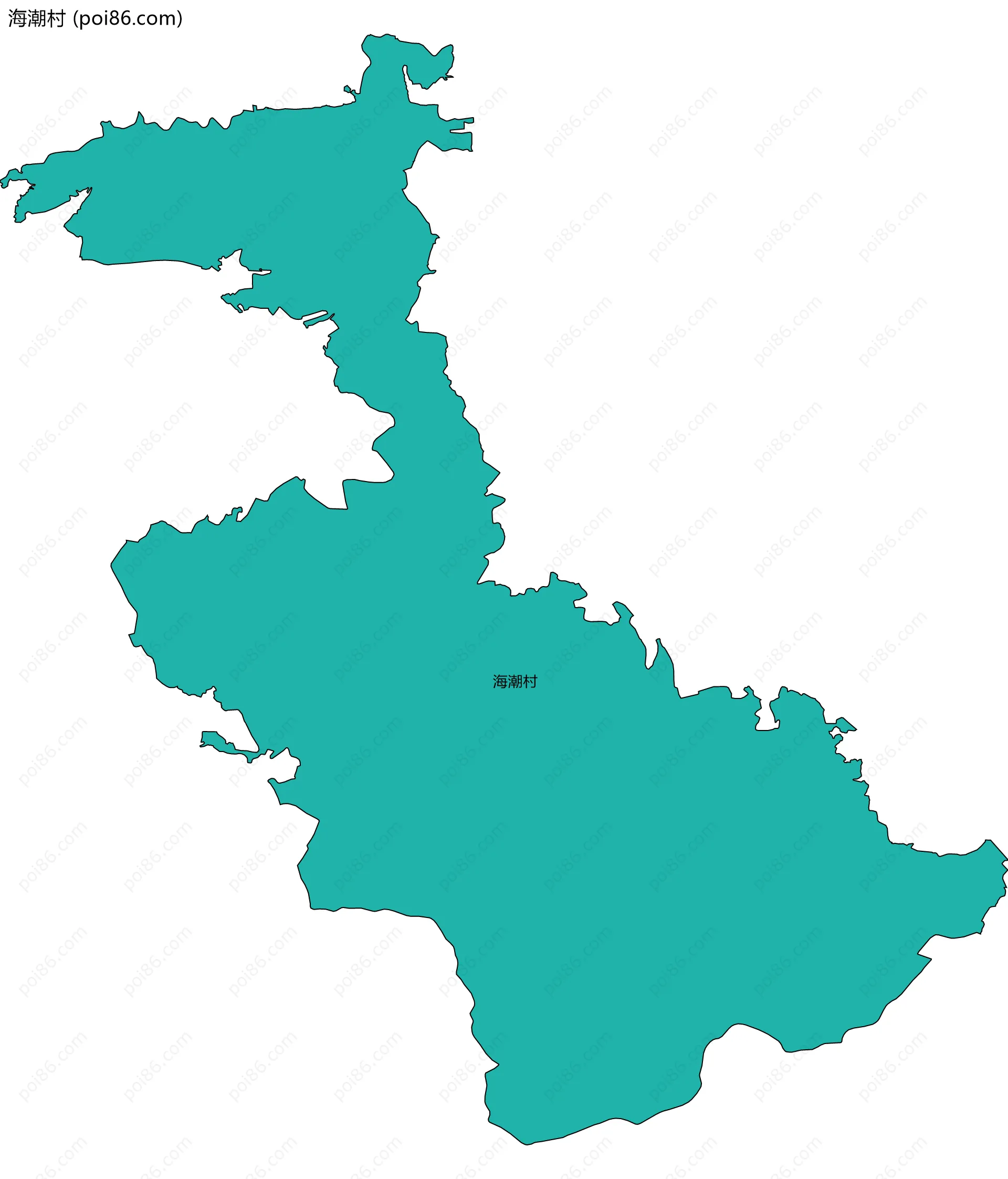 海潮村边界地图