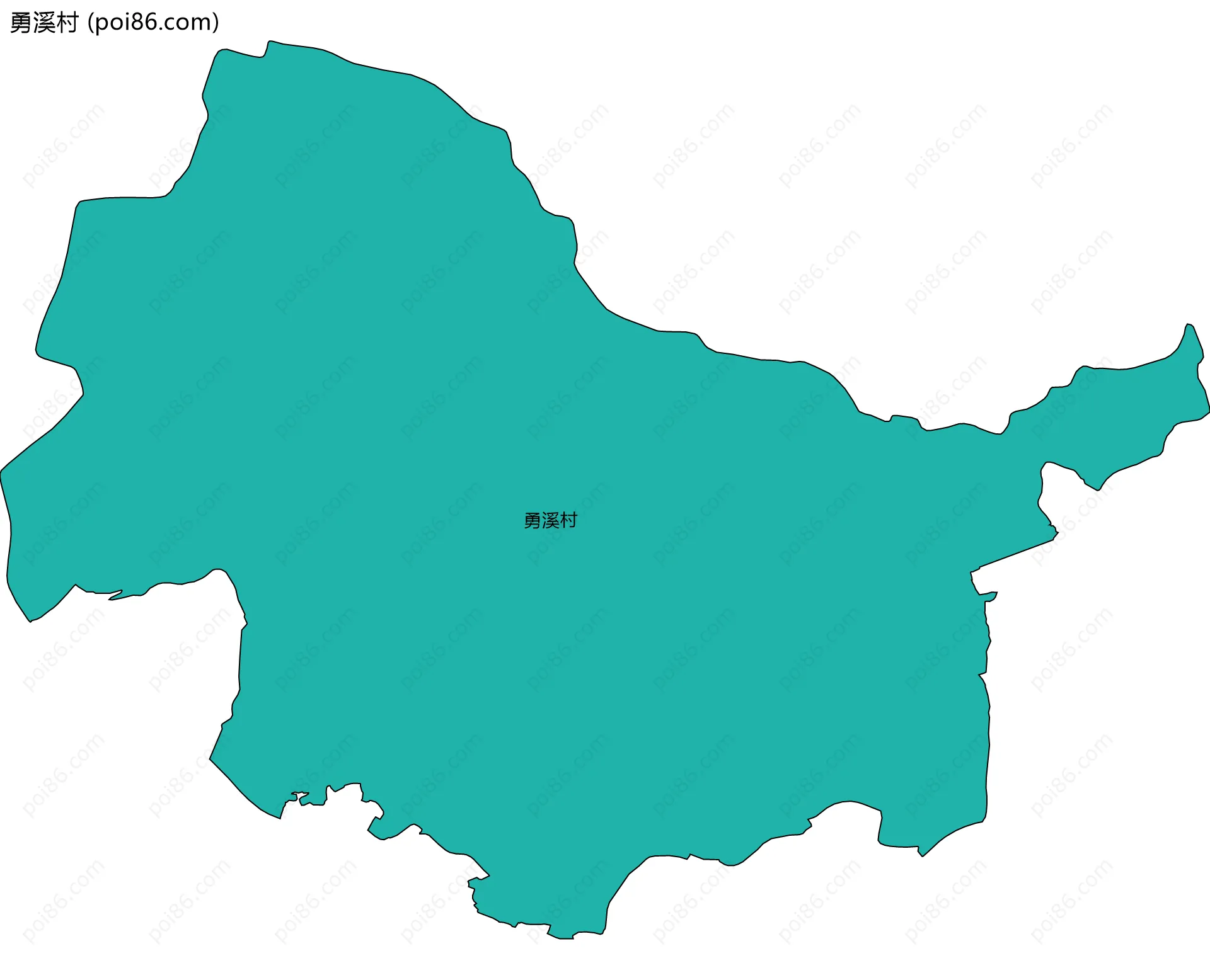 勇溪村边界地图