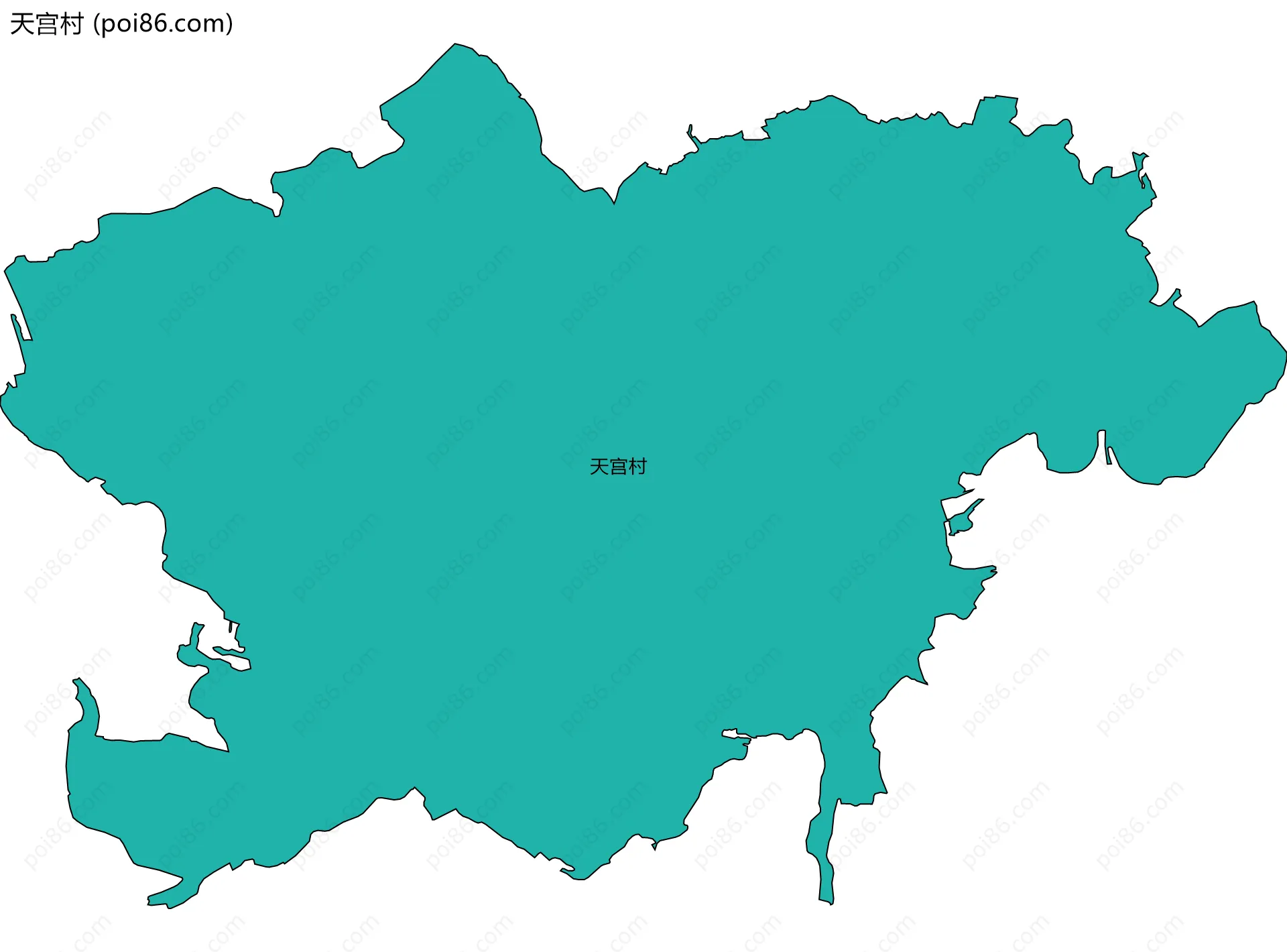 天宫村边界地图