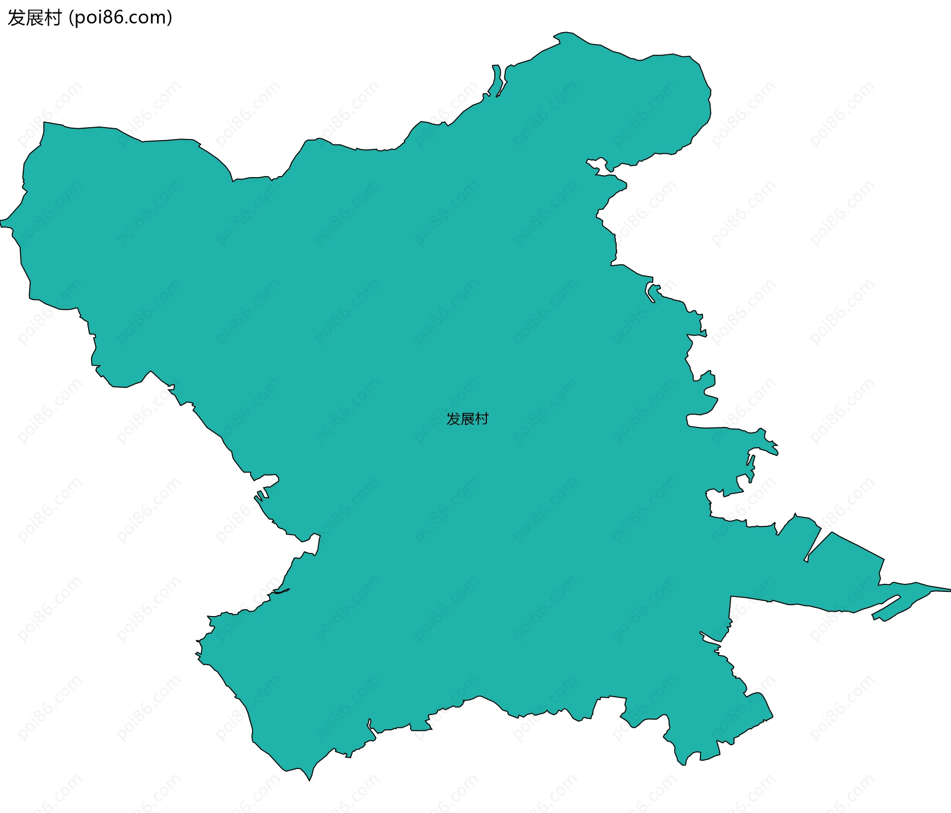 发展村边界地图